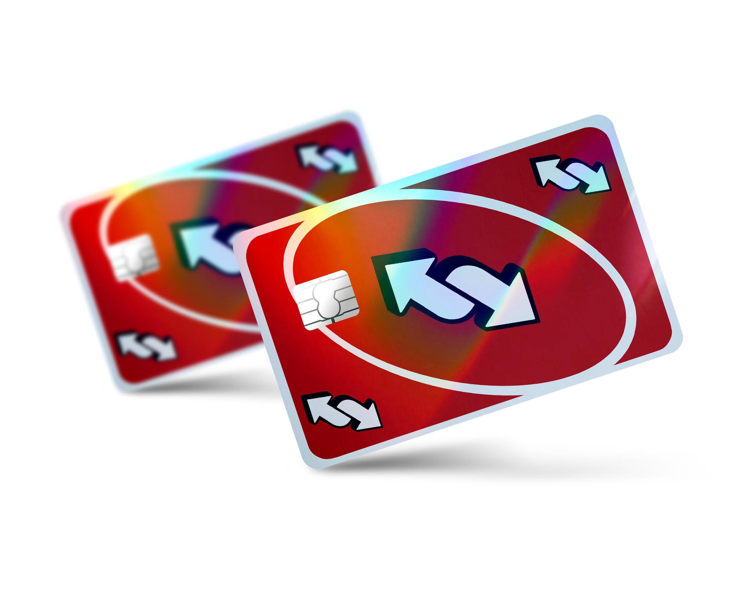 Uno Reverse Red Holographic Credit Card Holographic Credit Card Skin – Anime Town Creations