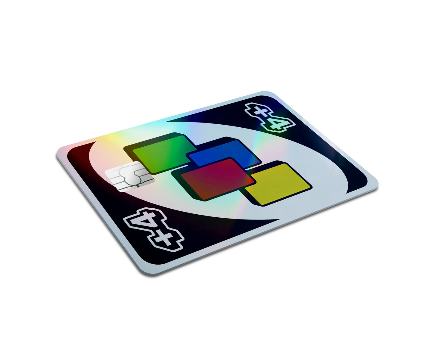 Anime Town Creations Holographic Credit Card Uno Plus 4 Full Skins - Anime Quote Holographic Credit Card Skin