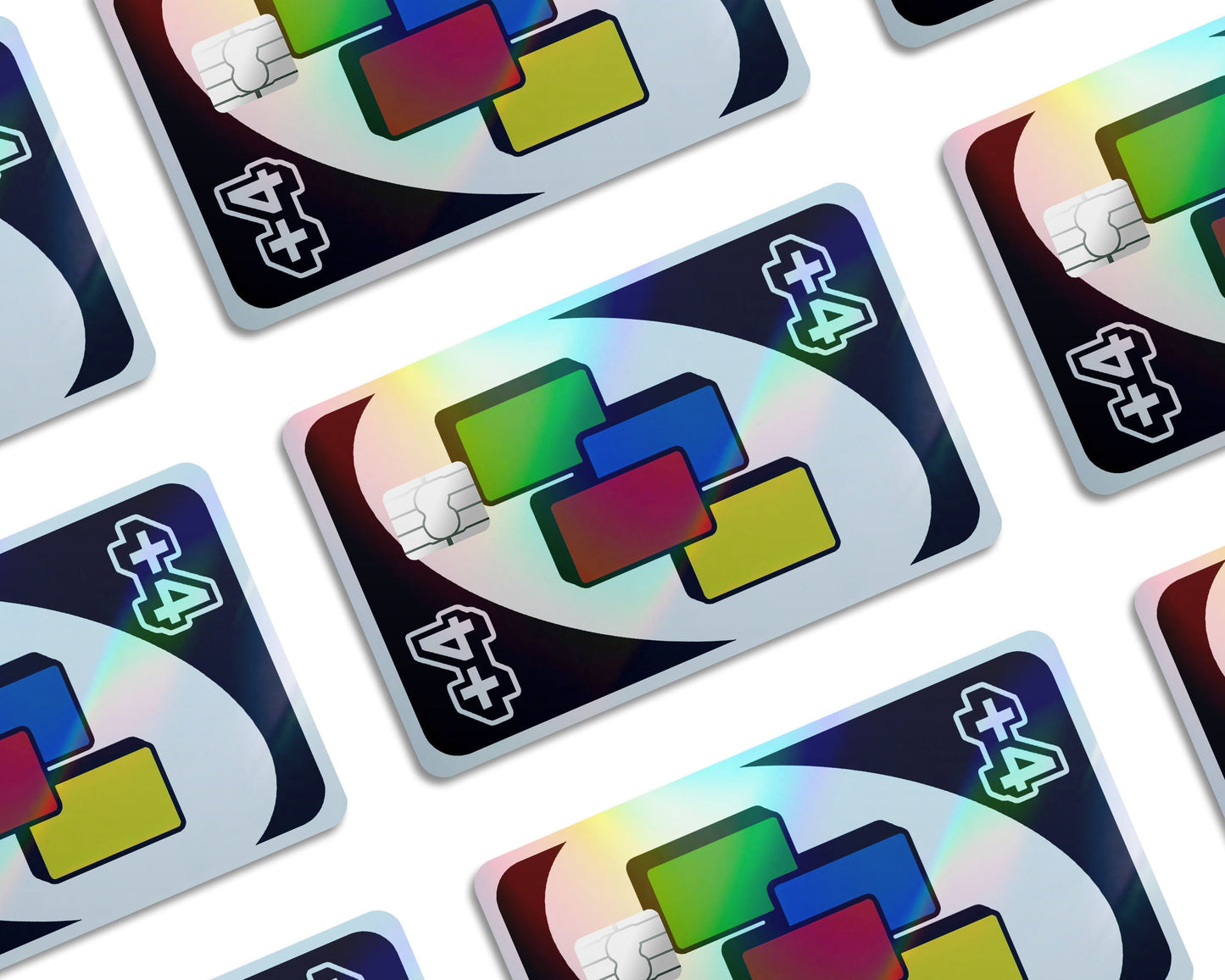 Anime Town Creations Holographic Credit Card Uno Plus 4 Window Skins - Anime Quote Holographic Credit Card Skin