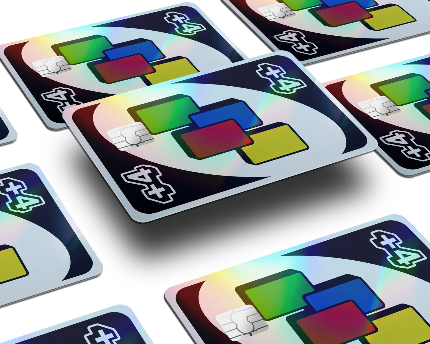 Anime Town Creations Holographic Credit Card Uno Plus 4 Window Skins - Anime Quote Holographic Credit Card Skin