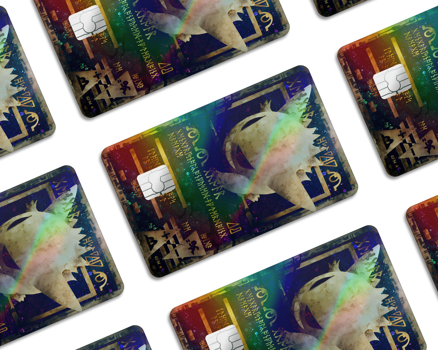 Anime Town Creations Holographic Credit Card Ancient Gengar Pokemon Card Window Skins - Anime Pokemon Holographic Credit Card Skin