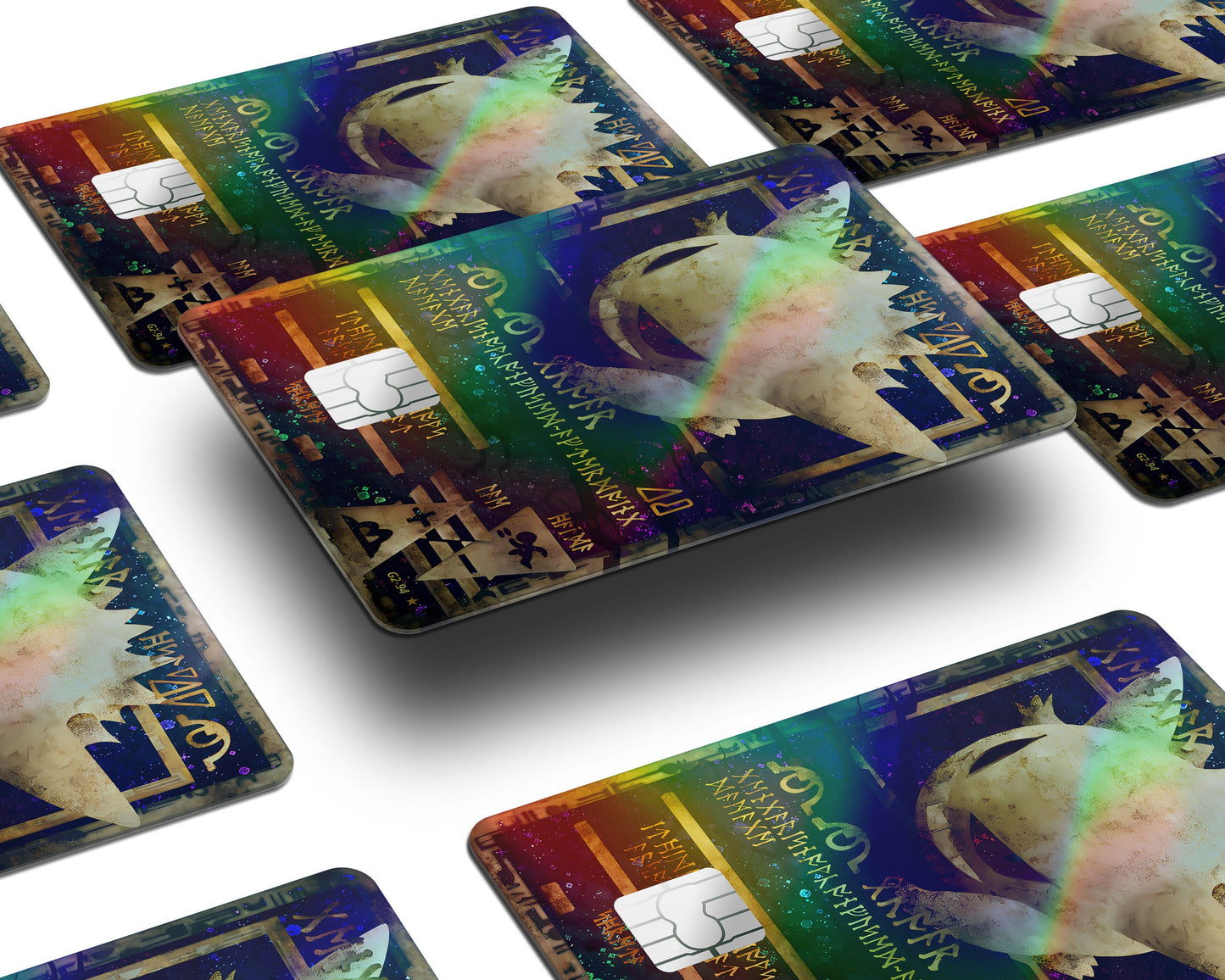 Anime Town Creations Holographic Credit Card Ancient Gengar Pokemon Card Window Skins - Anime Pokemon Holographic Credit Card Skin