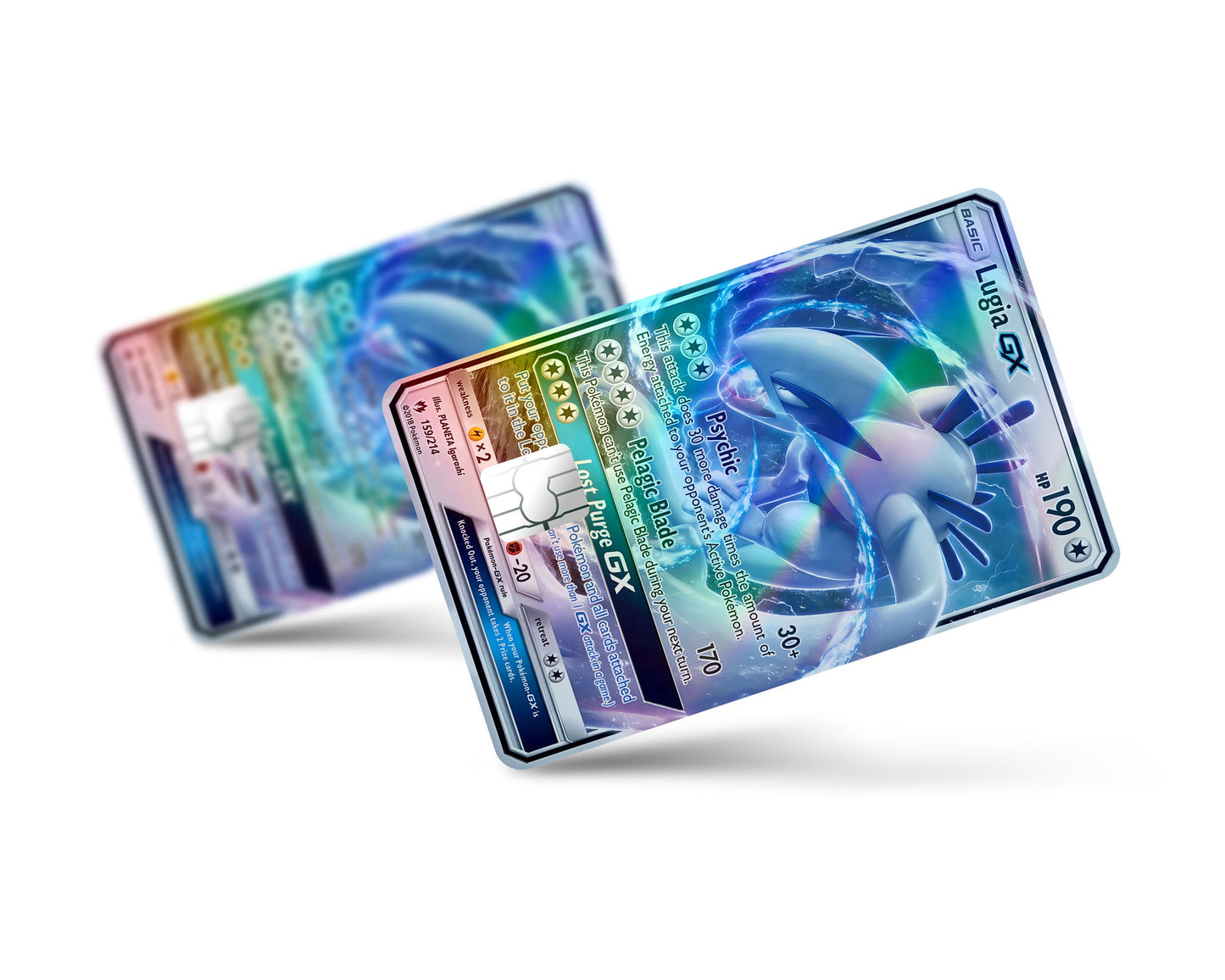 Anime Town Creations Holographic Credit Card Rare Lugia Pokemon Card Full Skins - Anime Pokemon Holographic Credit Card Skin