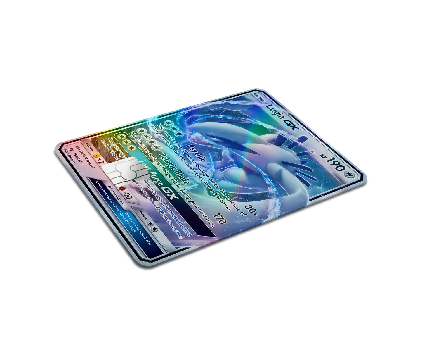 Anime Town Creations Holographic Credit Card Rare Lugia Pokemon Card Full Skins - Anime Pokemon Holographic Credit Card Skin
