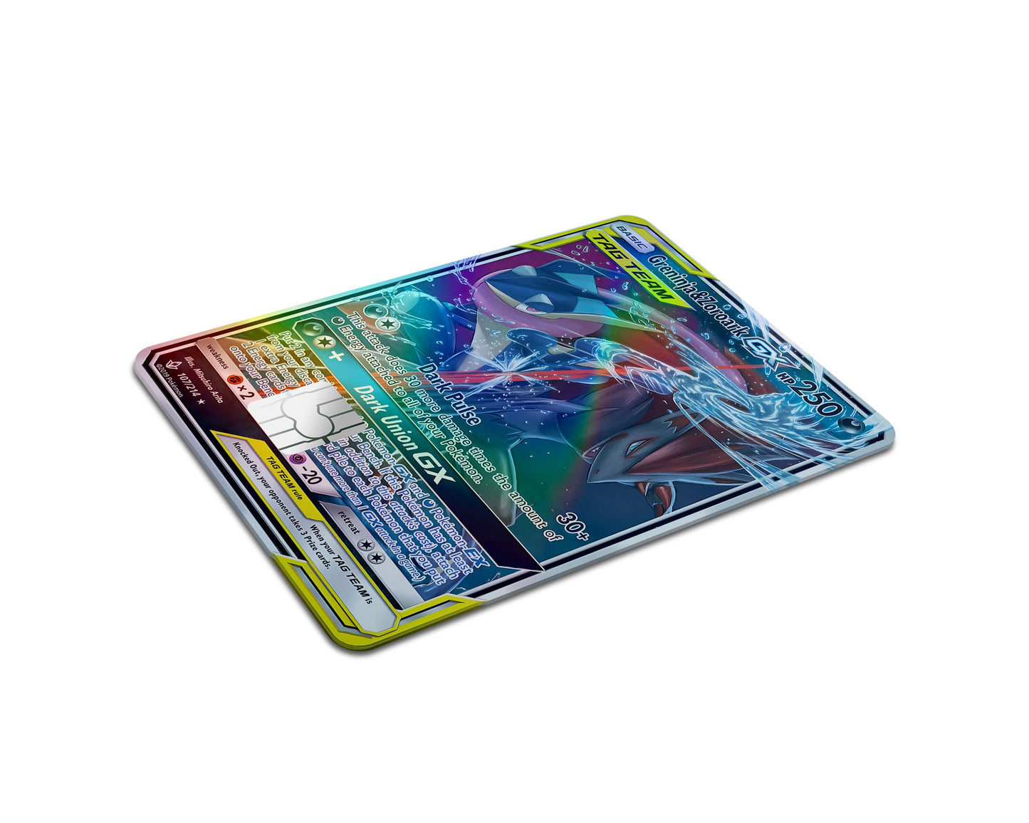 Anime Town Creations Holographic Credit Card Tag Greninja Zoroark Pokemon Card Full Skins - Anime Pokemon Holographic Credit Card Skin