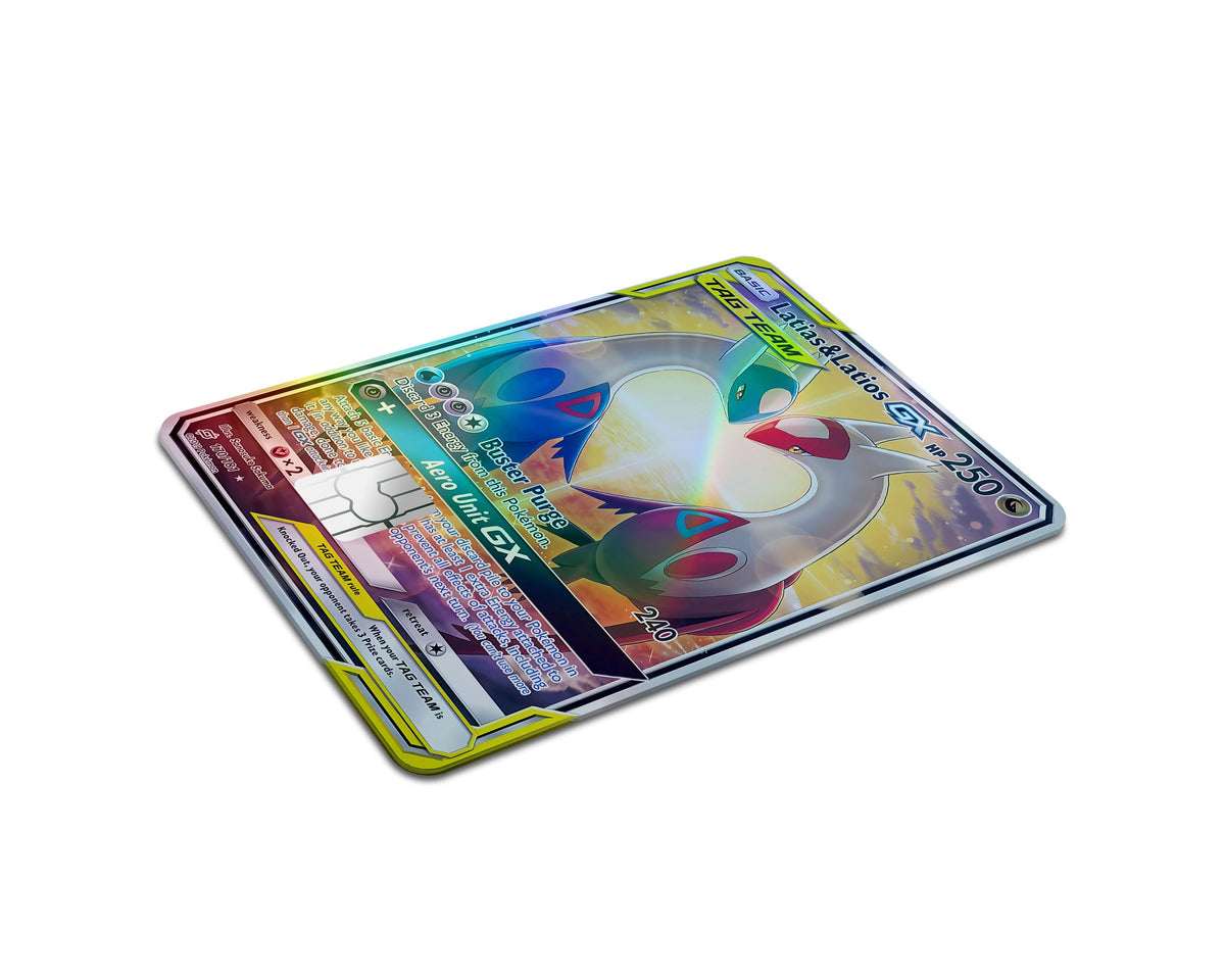 Anime Town Creations Holographic Credit Card Tag Latias & Latios Pokemon Card Full Skins - Anime Pokemon Holographic Credit Card Skin