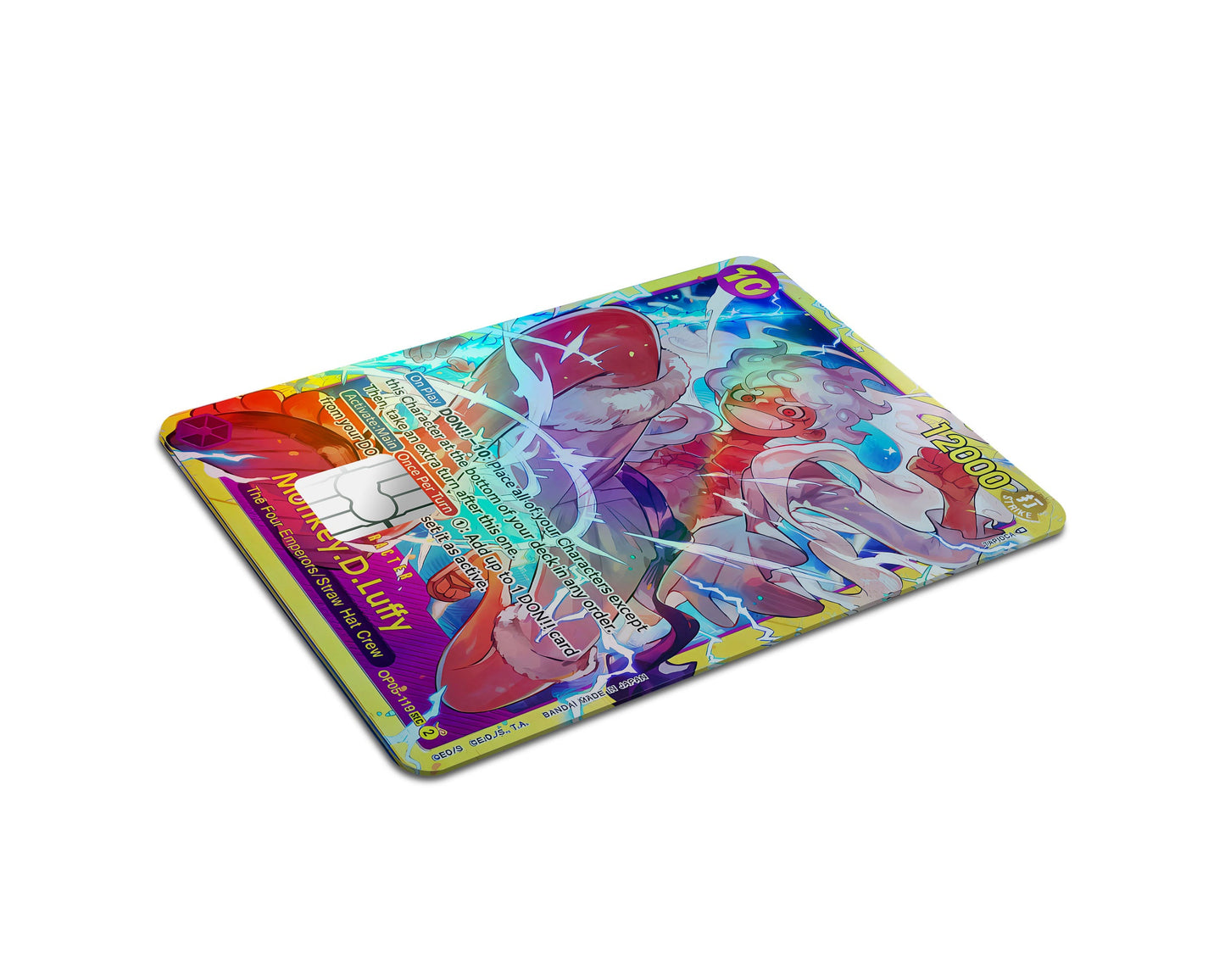 Anime Town Creations Holographic Credit Card Joyboy Luffy One Piece Card Half Skins - Anime One Piece Holographic Credit Card Skin