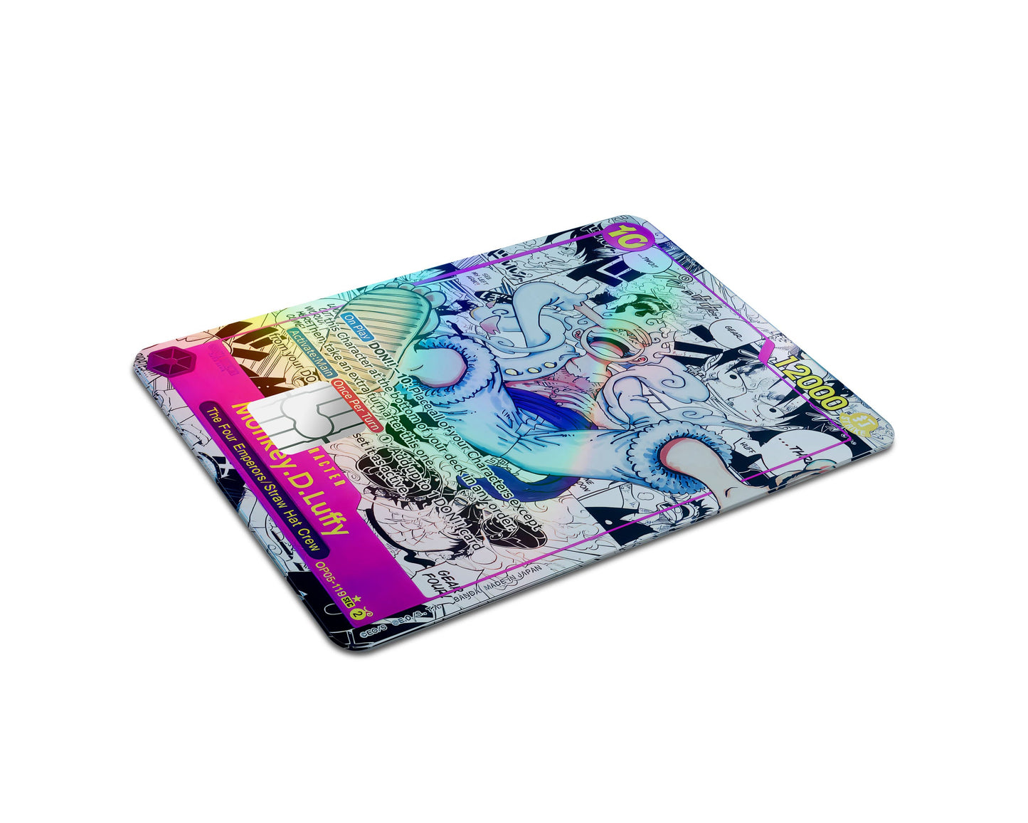 Anime Town Creations Holographic Credit Card Luffy Gear 5 Manga Limited Edition One Piece Card Half Skins - Anime One Piece Holographic Credit Card Skin