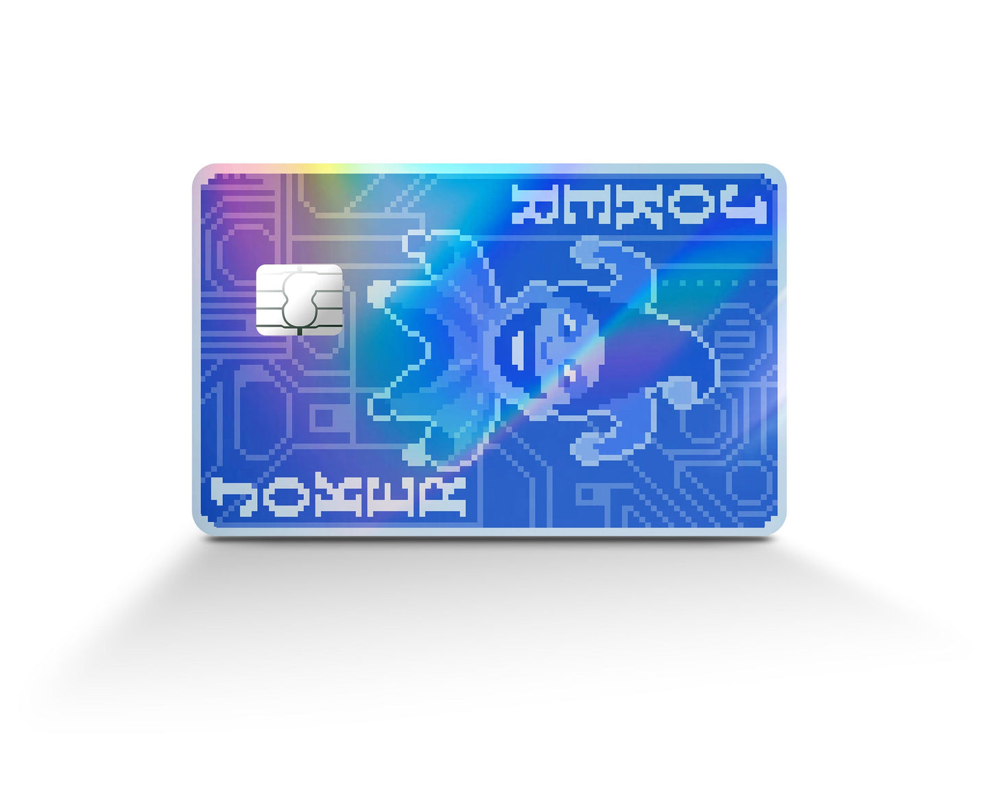 Anime Town Creations Holographic Credit Card Balatro Blueprint Joker Full Skins - Anime Balatro Holographic Credit Card Skin