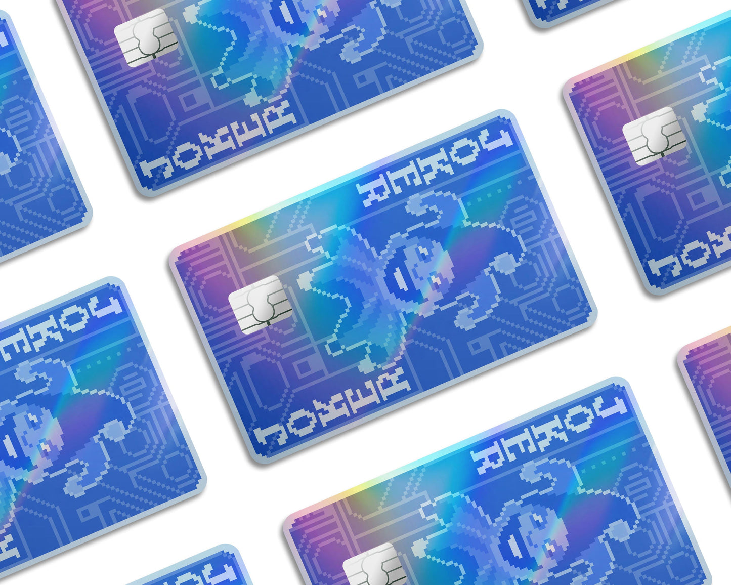 Anime Town Creations Holographic Credit Card Balatro Blueprint Joker Window Skins - Anime Balatro Holographic Credit Card Skin