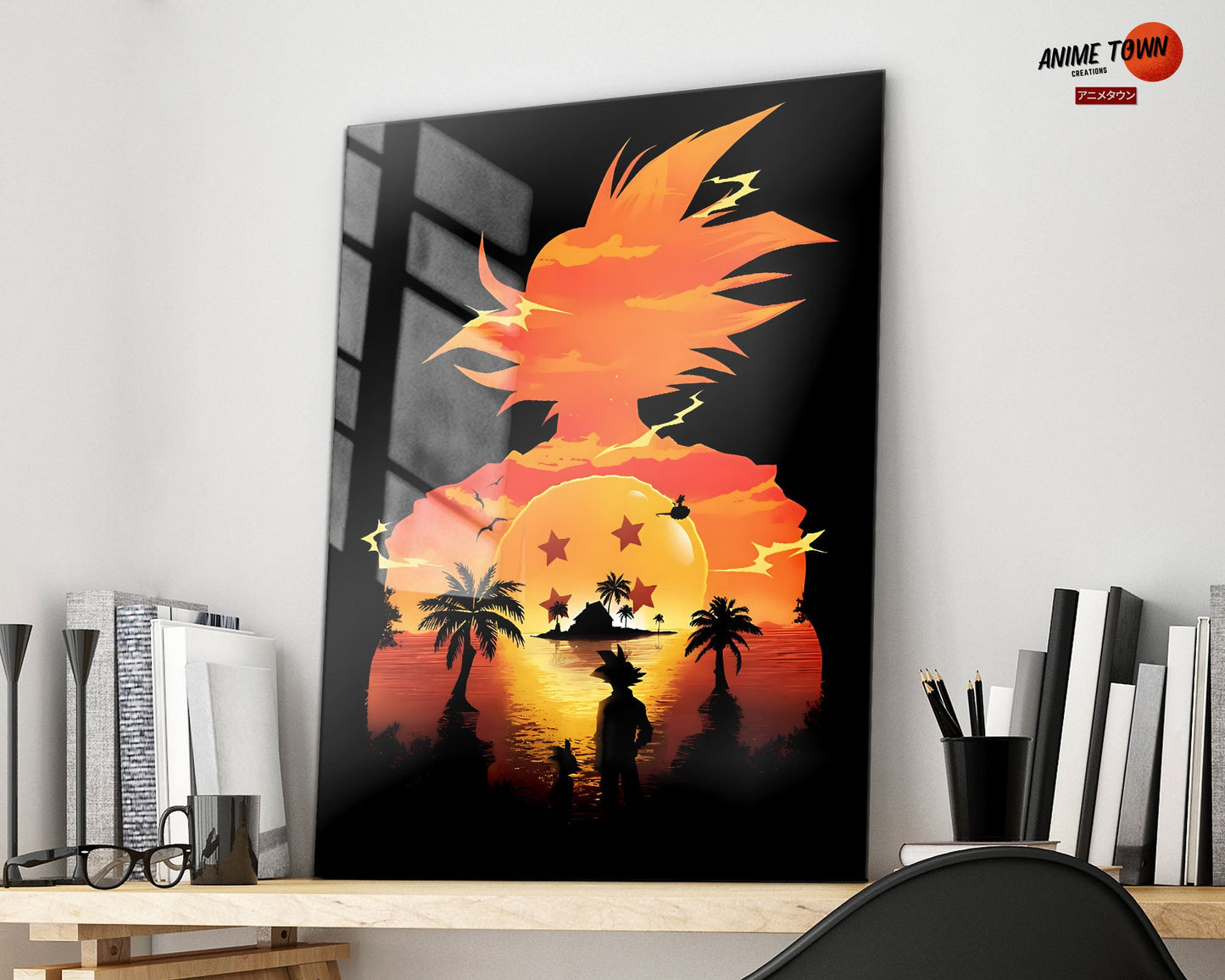Anime Town Creations Metal Poster Dragon Ball Z Goku Black 11" x 17" Home Goods - Anime Dragon Ball Metal Poster