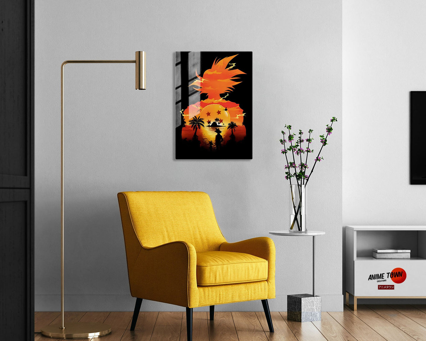 Anime Town Creations Metal Poster Dragon Ball Z Goku Black 5" x 7" Home Goods - Anime Dragon Ball Metal Poster