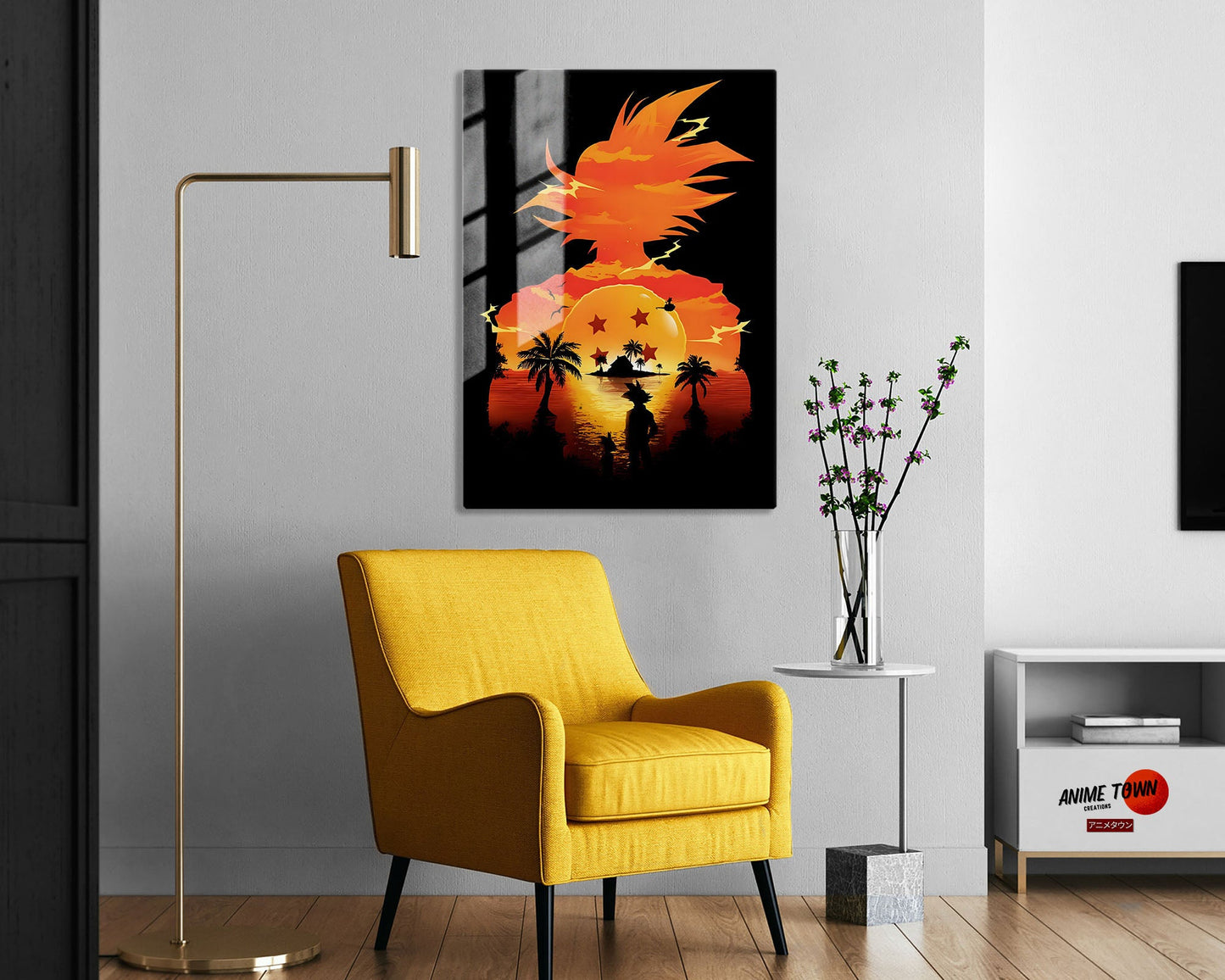 Anime Town Creations Metal Poster Dragon Ball Z Goku Black 5" x 7" Home Goods - Anime Dragon Ball Metal Poster