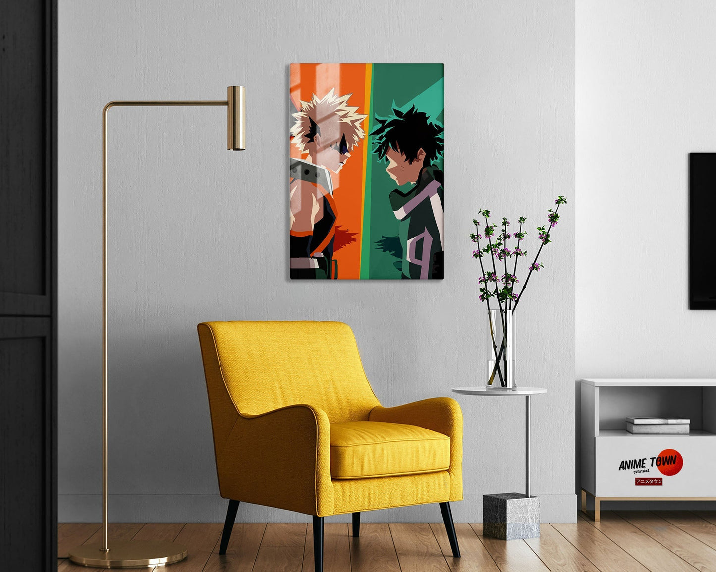 My Hero Academia Izuku Midoriya vs Katsuki Bakugo Metal Poster