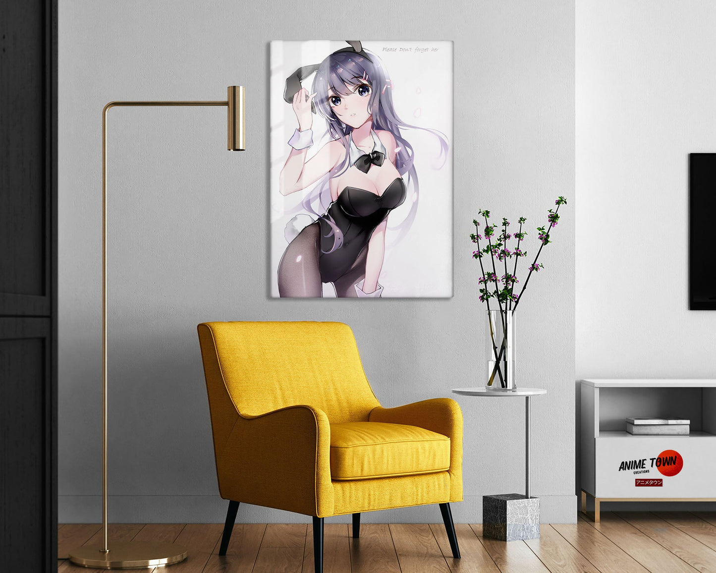 Anime Town Creations Metal Poster Bunny Girl Senpai Please Don't Forget Me 5" x 7" Home Goods - Anime Rascal Does Not Dream of Bunny Girl Senpai Metal Poster