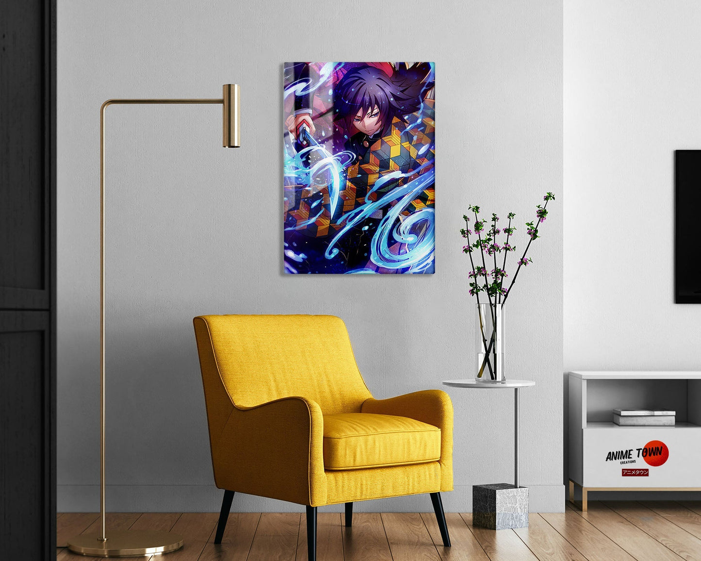 Demon Slayer Giyu Tomioka Water Breathing Metal Poster