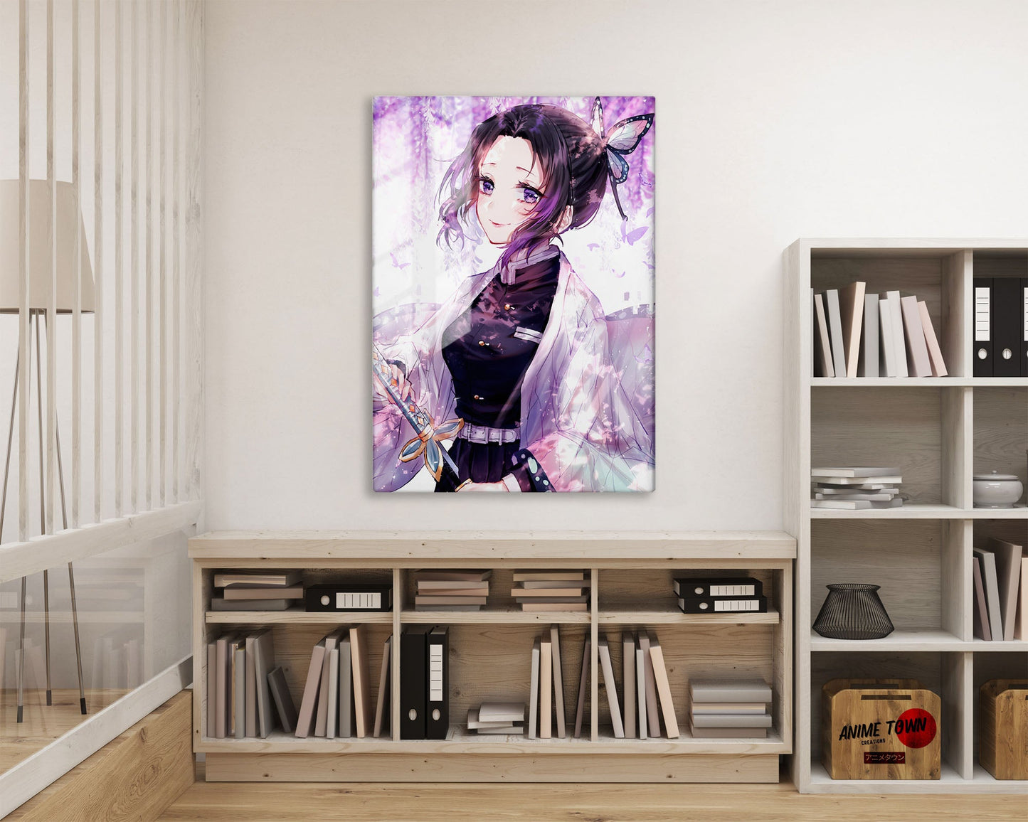 Anime Town Creations Metal Poster Demon Slayer Shinobu Kocho Insect Breathing 16" x 24" Home Goods - Anime Demon Slayer Metal Poster