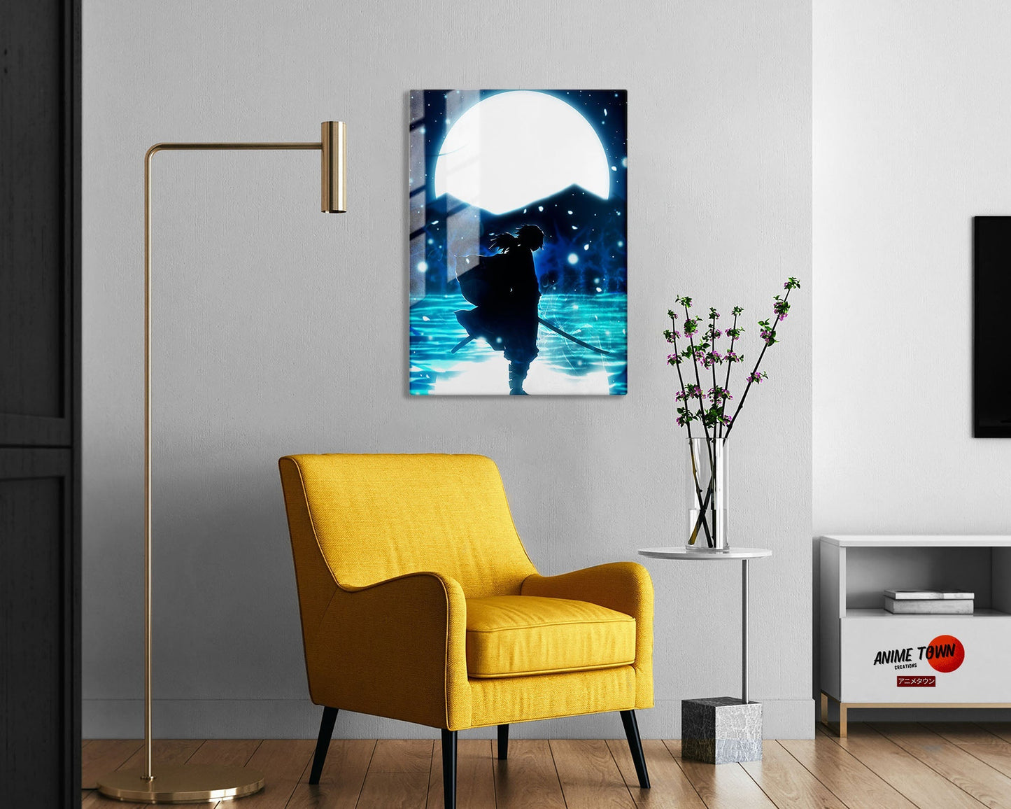 Demon Slayer Giyu Tomioka Moonlight Metal Poster