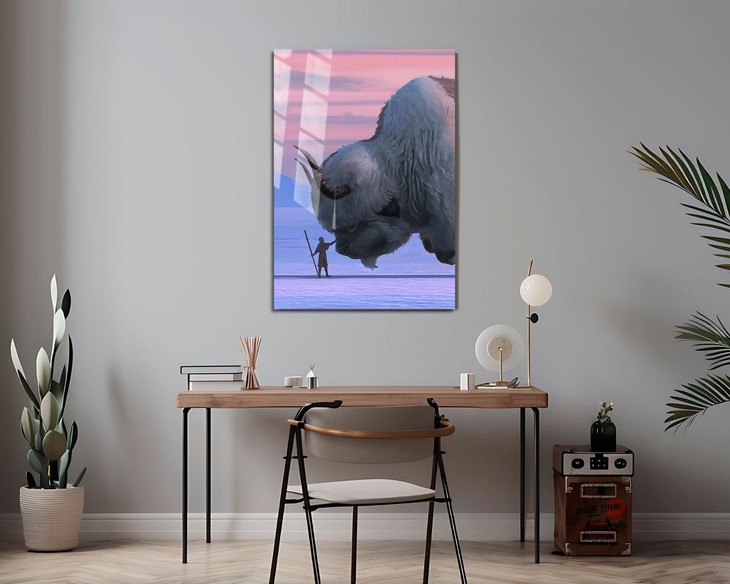Anime Town Creations Metal Poster Avatar Aang and Appa 24" x 36" Home Goods - Anime Avatar Metal Poster