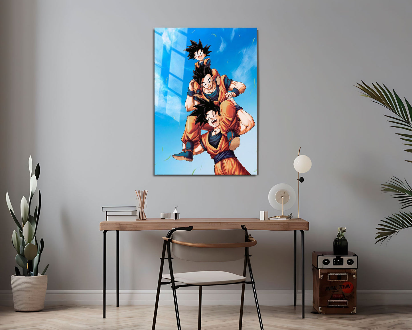 Anime Town Creations Metal Poster Dragon Ball Goku, Gohan and Goten 24" x 36" Home Goods - Anime Dragon Ball Metal Poster