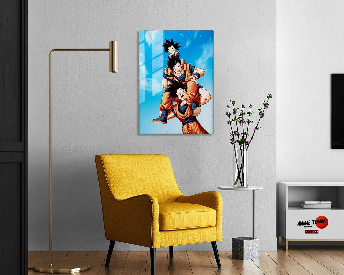 Dragon Ball Goku, Gohan and Goten Metal Poster