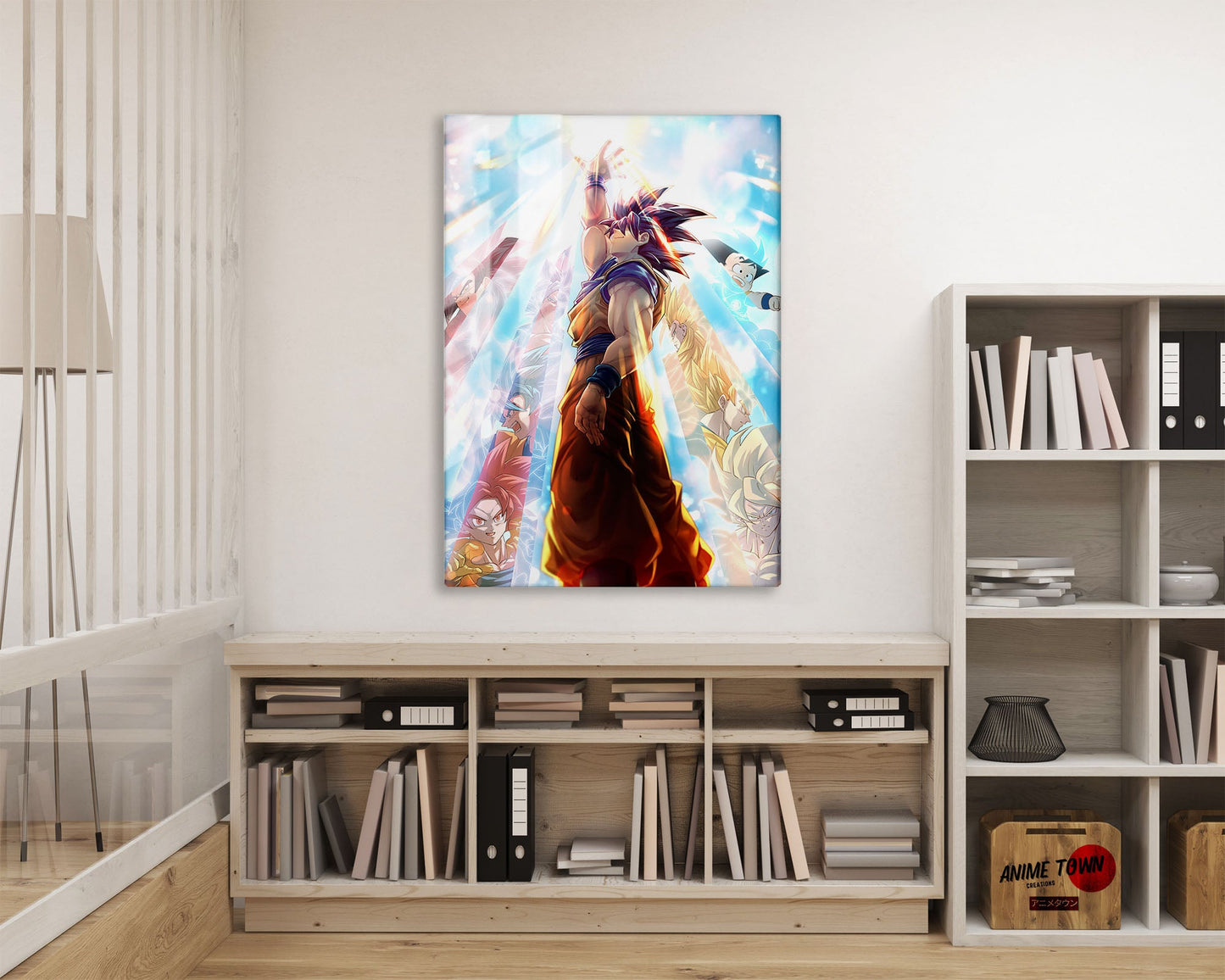 Anime Town Creations Metal Poster Dragon Ball Super Saiyan Light 16" x 24" Home Goods - Anime Dragon Ball Metal Poster