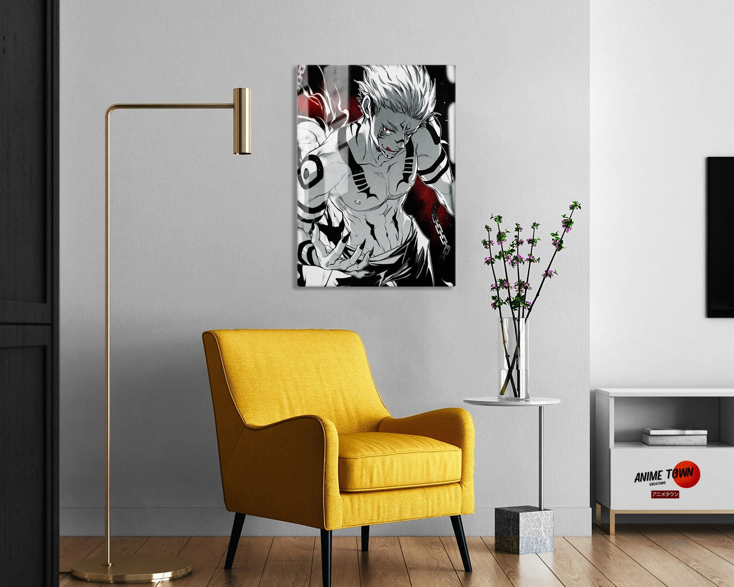 Jujutsu Kaisen Sukuna Chains Metal Poster