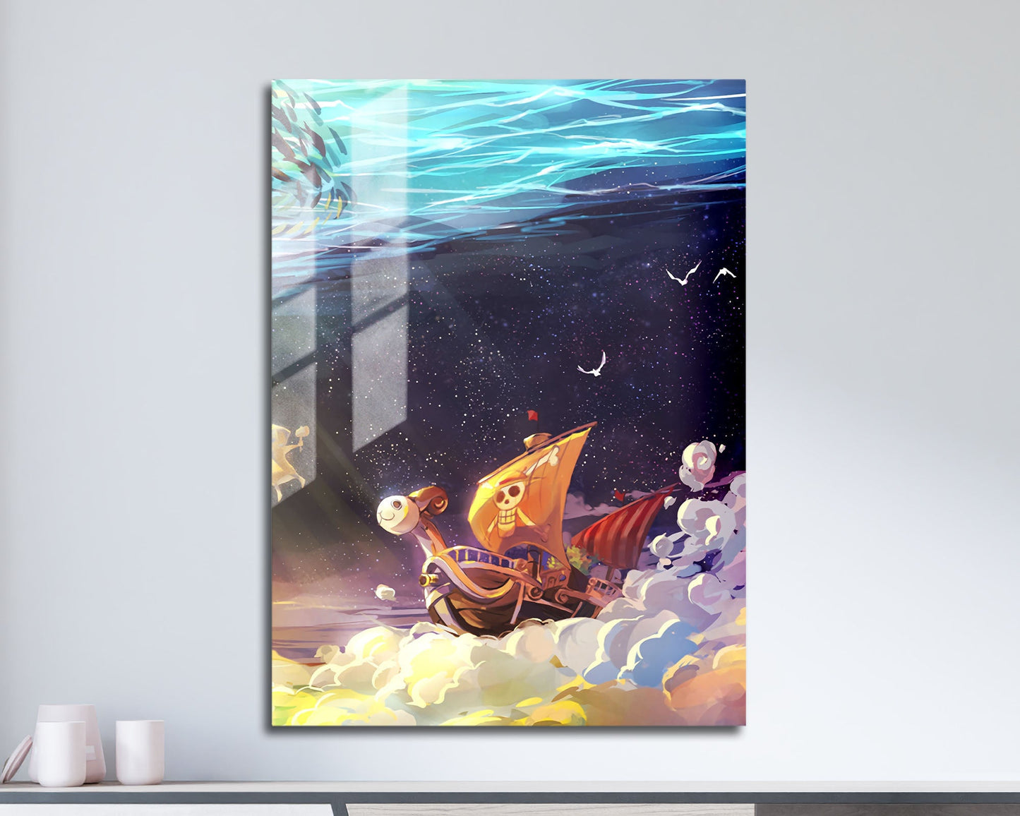 Anime Town Creations Metal Poster One Piece Going Merry 11" x 17" Home Goods - Anime One Piece Metal Poster