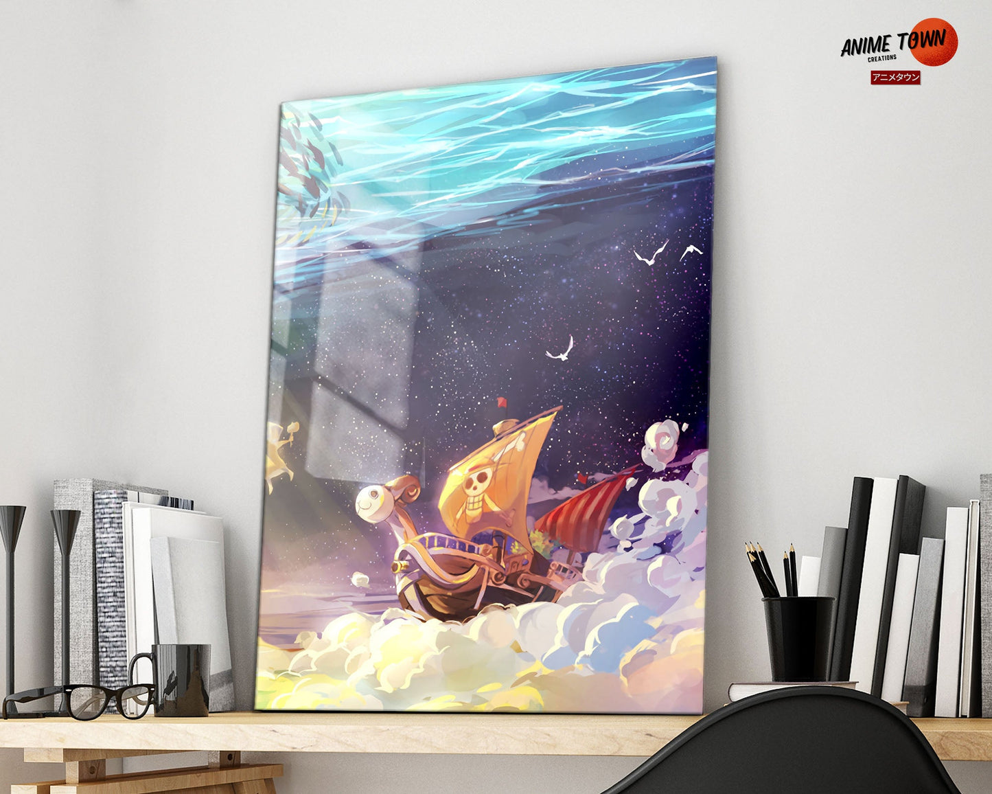 Anime Town Creations Metal Poster One Piece Going Merry 16" x 24" Home Goods - Anime One Piece Metal Poster