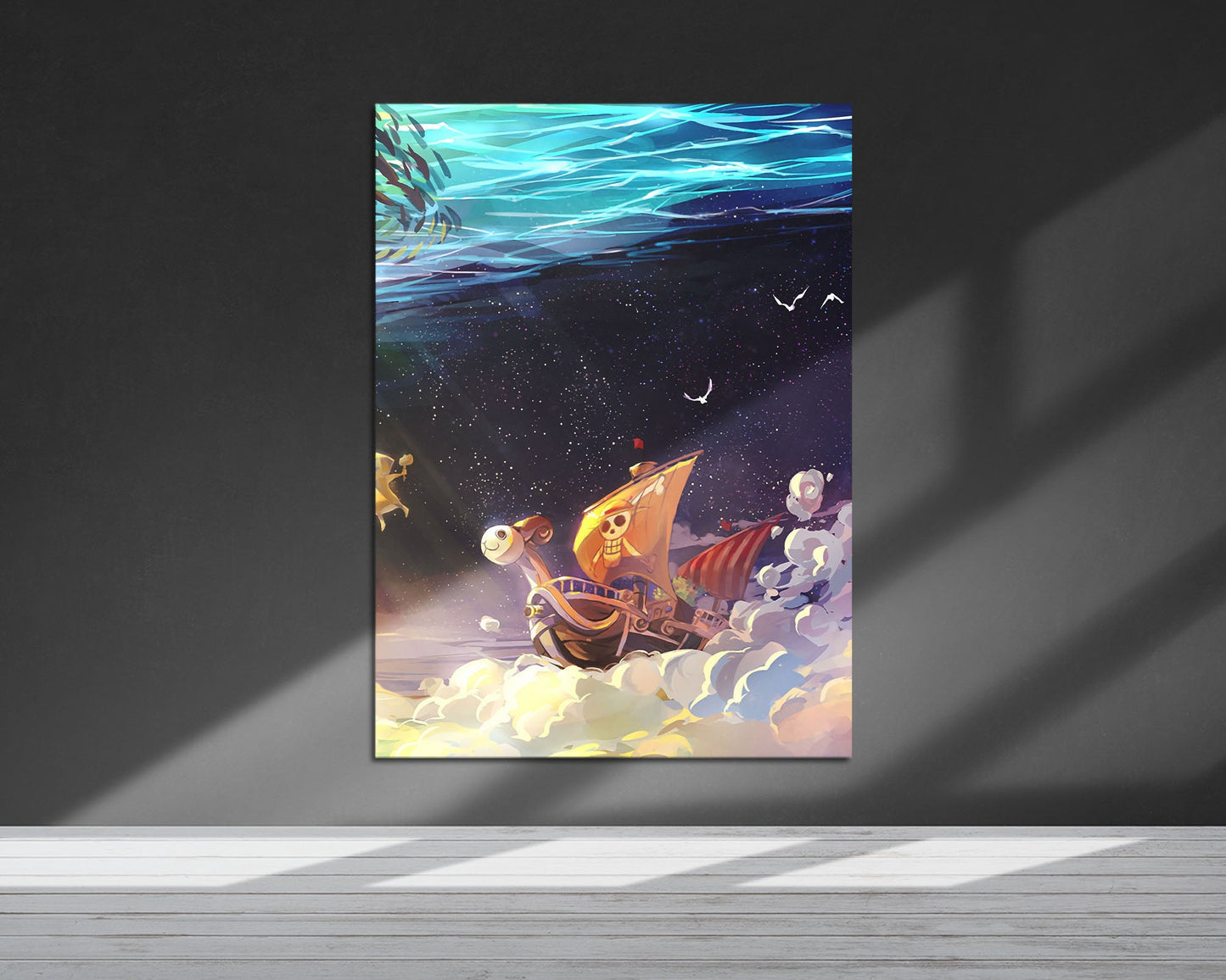 Anime Town Creations Metal Poster One Piece Going Merry 5" x 7" Home Goods - Anime One Piece Metal Poster
