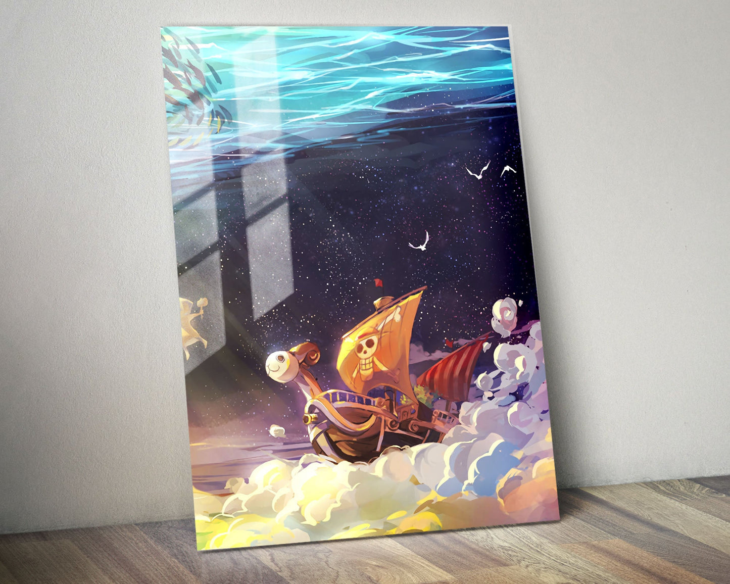Anime Town Creations Metal Poster One Piece Going Merry 11" x 17" Home Goods - Anime One Piece Metal Poster
