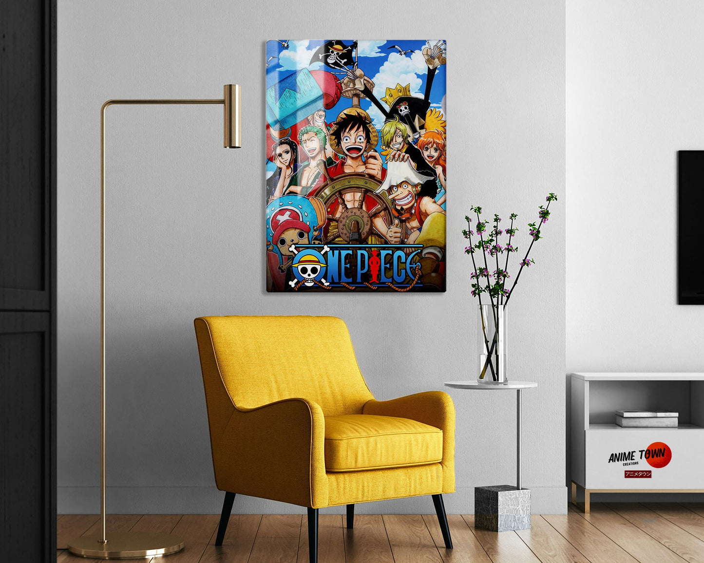 Anime Town Creations Metal Poster One Piece Squad 5" x 7" Home Goods - Anime One piece Metal Poster