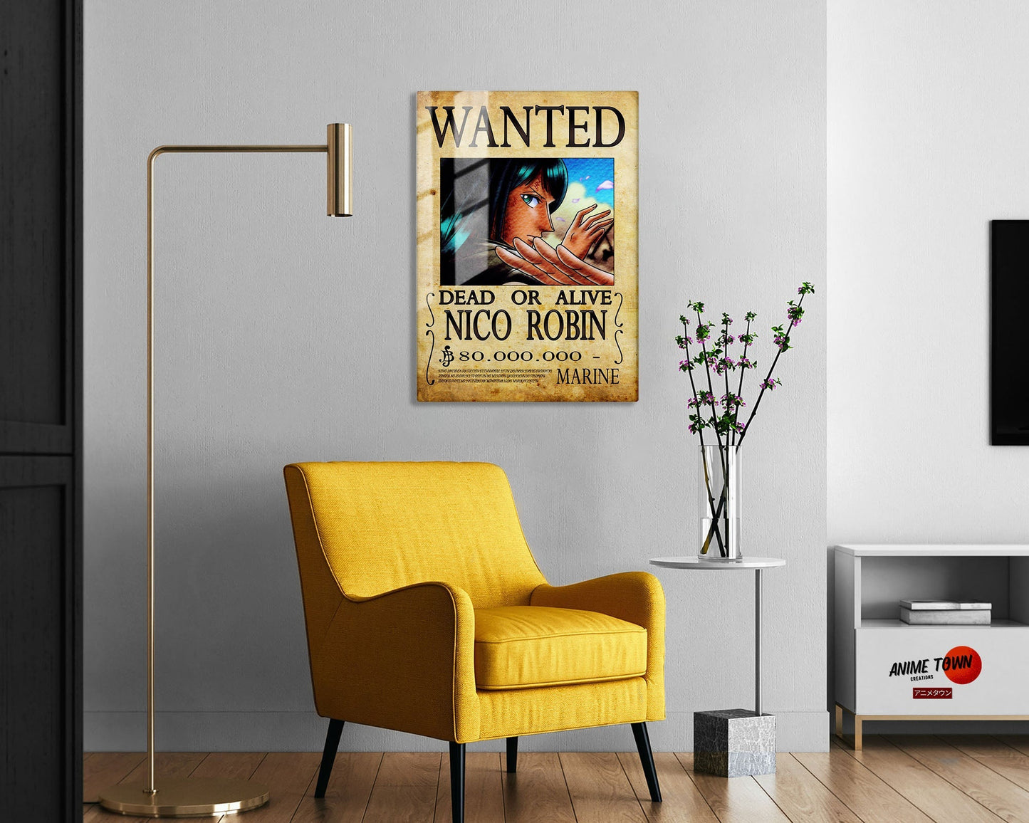 One Piece Nico Wanted Poster Metal Poster