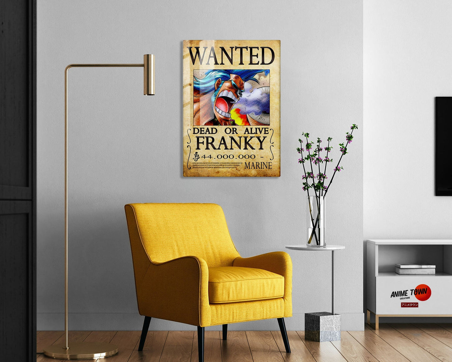 One Piece Franky Wanted Poster Metal Poster