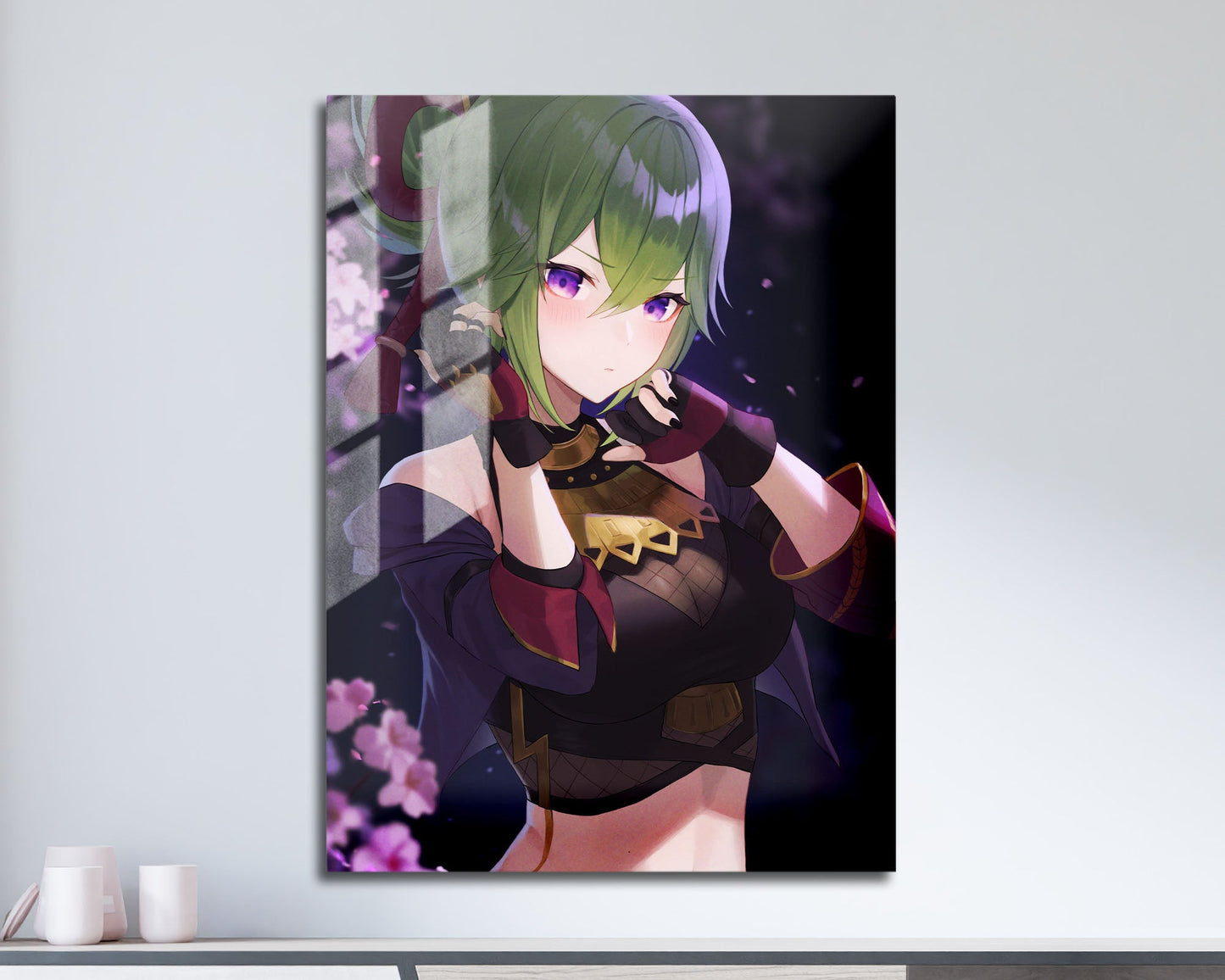 Anime Town Creations Metal Poster Genshin Impact Kuki Shinobu 11" x 17" Home Goods - Anime Genshin Impact Metal Poster