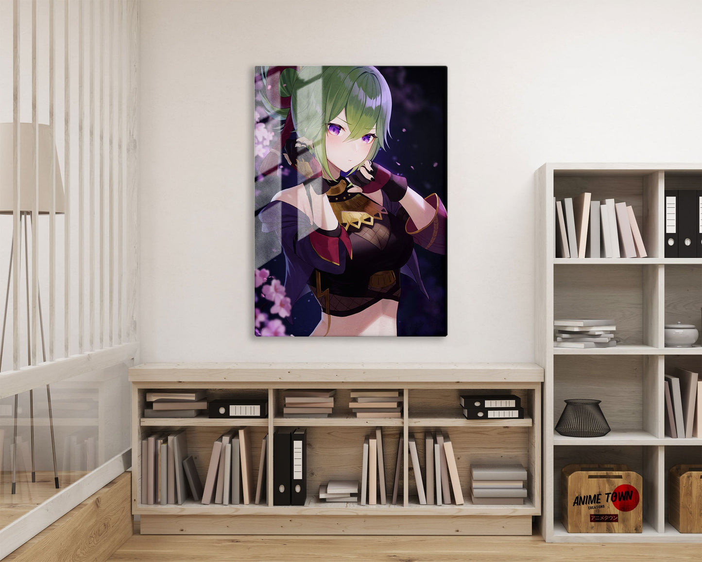 Anime Town Creations Metal Poster Genshin Impact Kuki Shinobu 16" x 24" Home Goods - Anime Genshin Impact Metal Poster