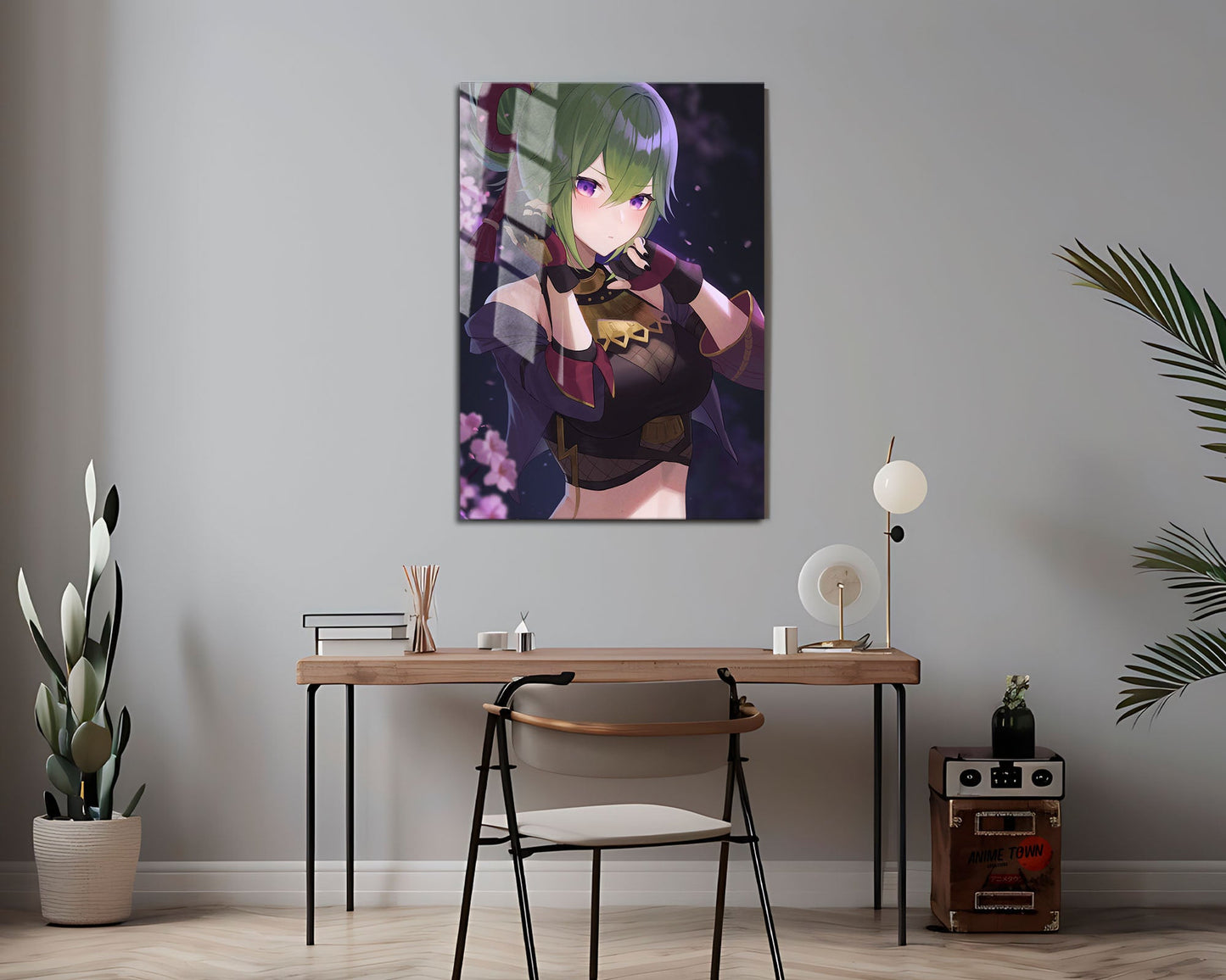 Anime Town Creations Metal Poster Genshin Impact Kuki Shinobu 24" x 36" Home Goods - Anime Genshin Impact Metal Poster