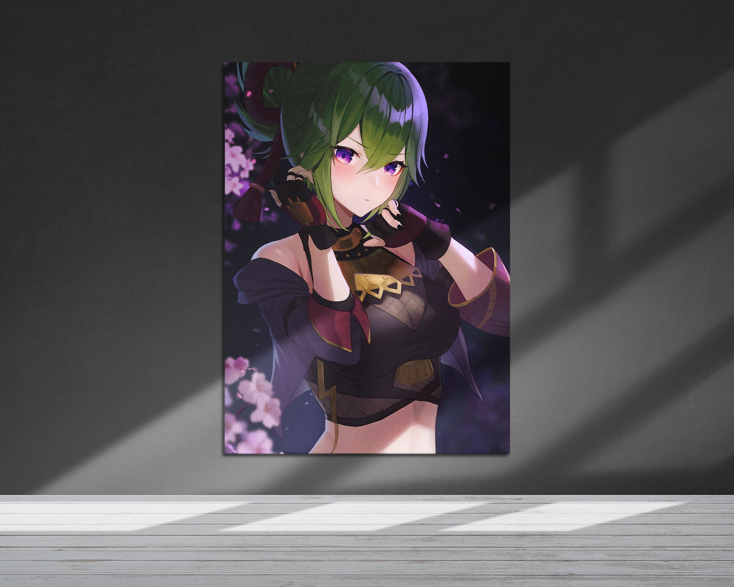 Anime Town Creations Metal Poster Genshin Impact Kuki Shinobu 5" x 7" Home Goods - Anime Genshin Impact Metal Poster
