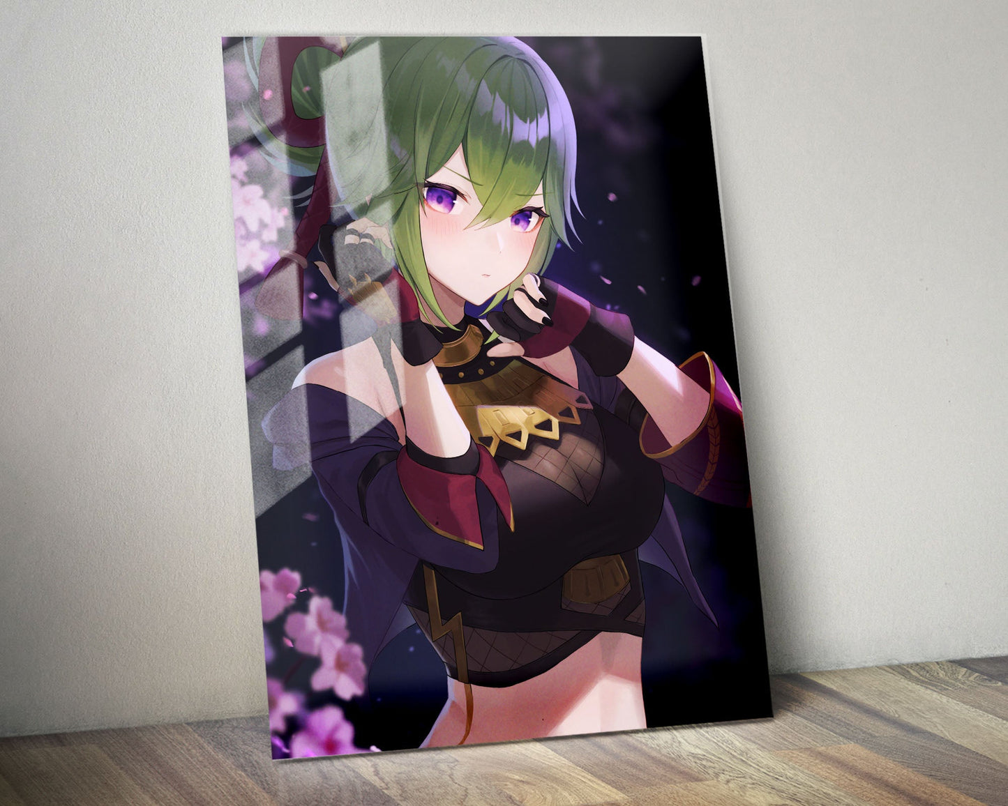 Anime Town Creations Metal Poster Genshin Impact Kuki Shinobu 5" x 7" Home Goods - Anime Genshin Impact Metal Poster