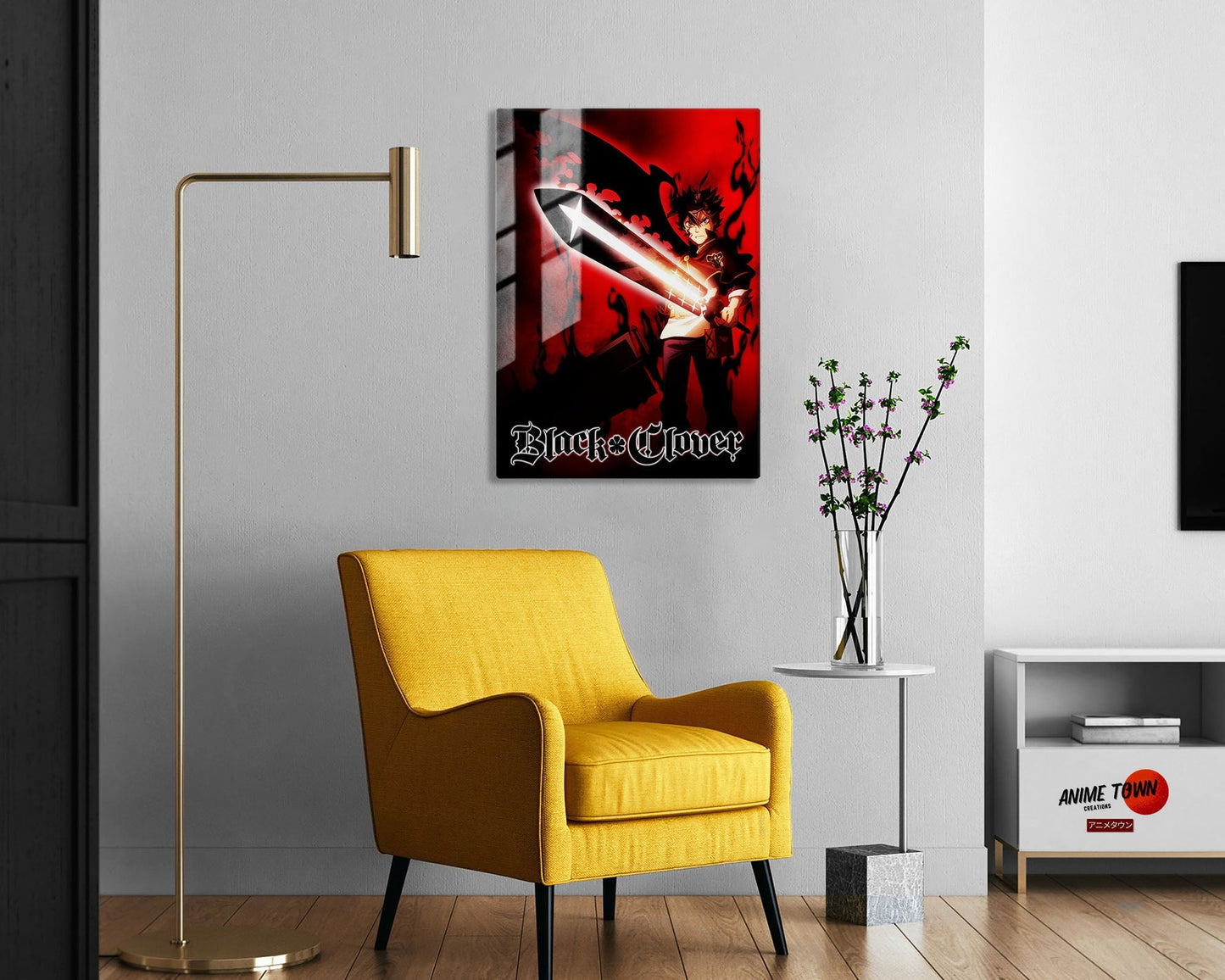 Black Clover Asta Red Metal Poster