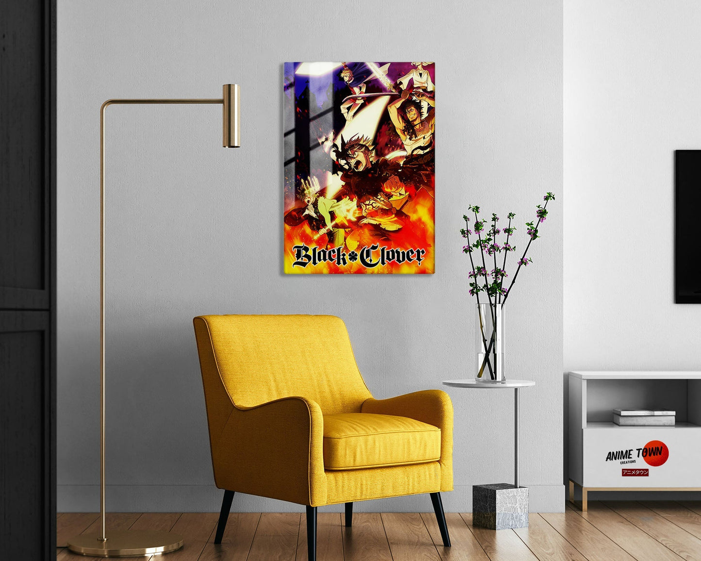 Black Clover Flames Metal Poster