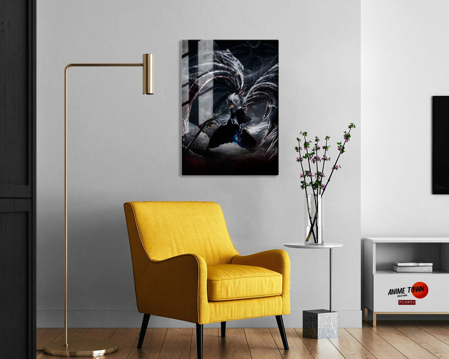 Bleach Hitsugaya Toshiro Dark Bankai Metal Poster