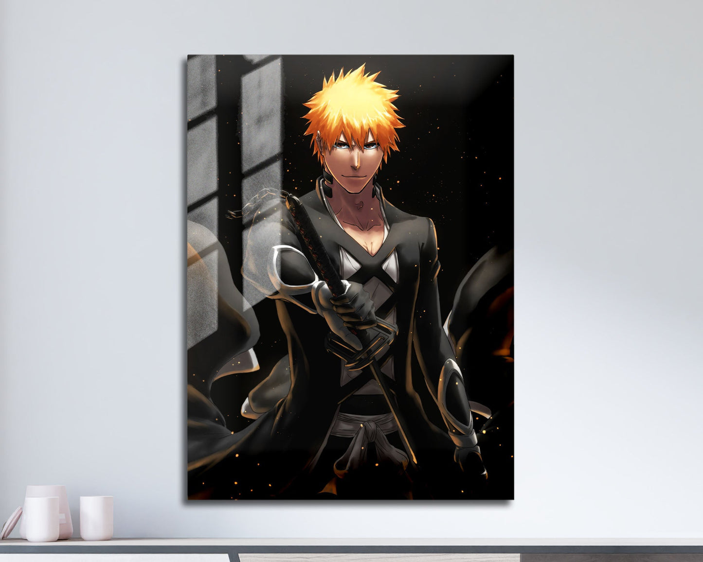 Anime Town Creations Metal Poster Bleach Ichigo Fullbring Bankai 5" x 7" Home Goods - Anime Bleach Metal Poster