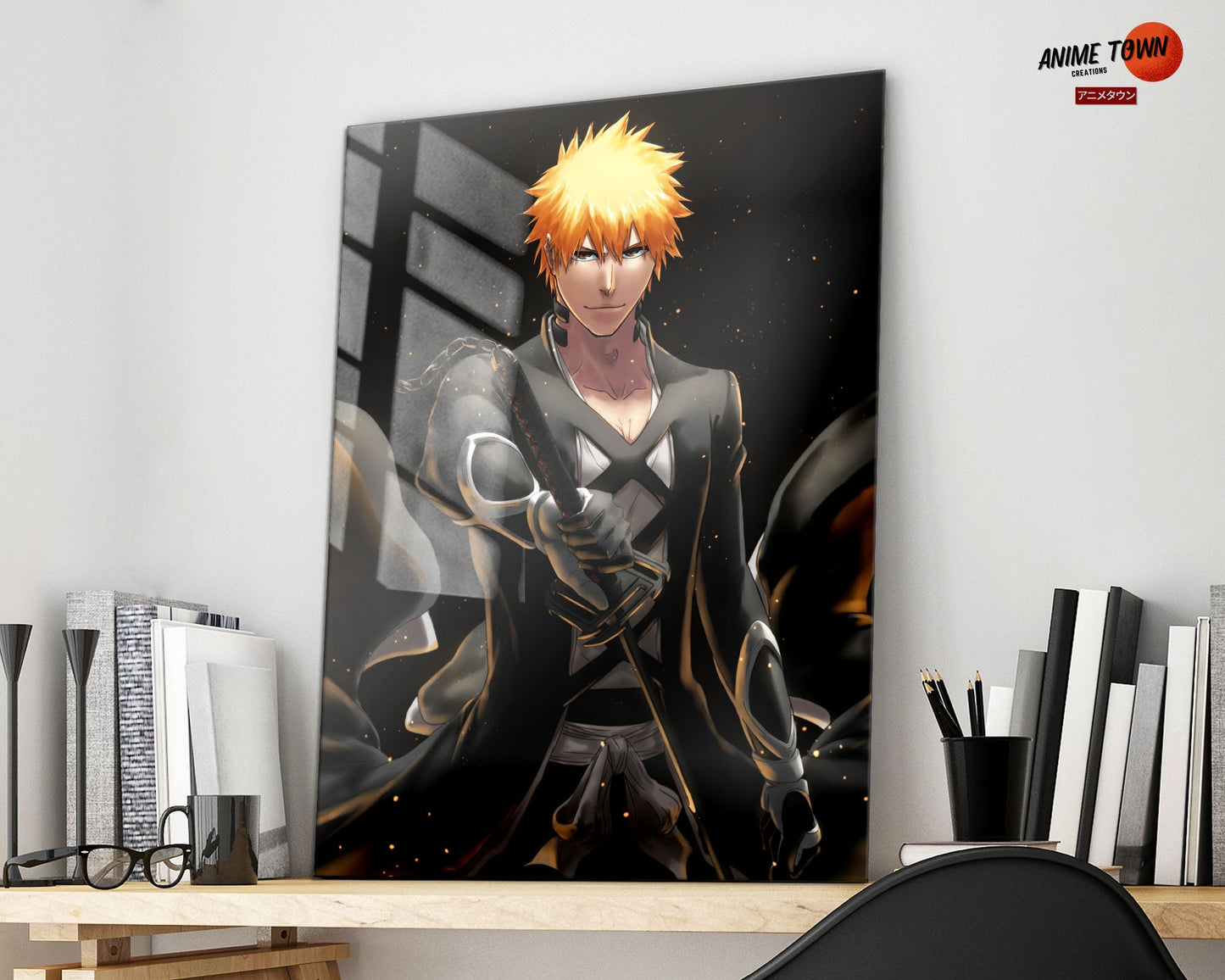 Anime Town Creations Metal Poster Bleach Ichigo Fullbring Bankai 11" x 17" Home Goods - Anime Bleach Metal Poster