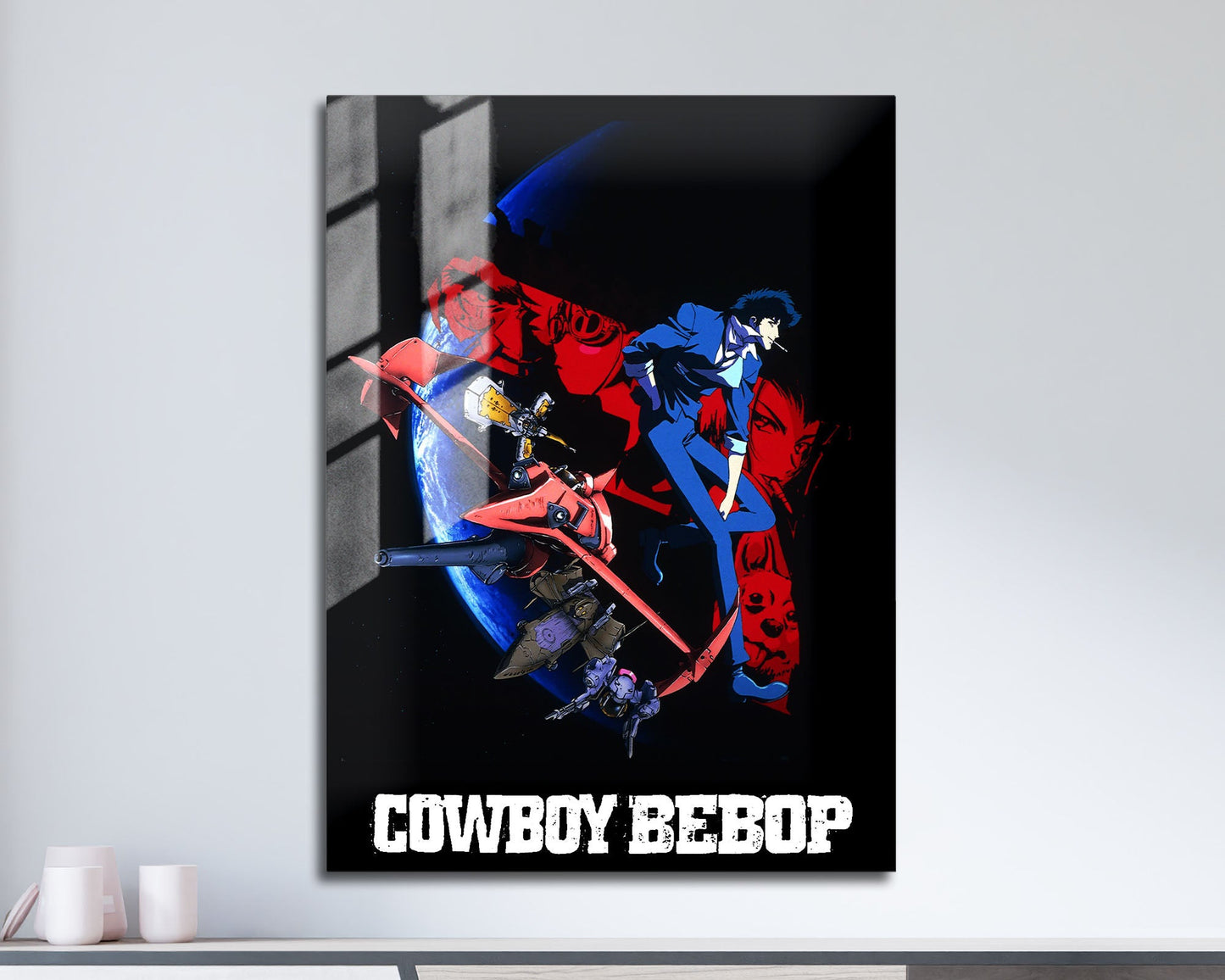 Anime Town Creations Metal Poster Cowboy Bebop Cover 5" x 7" Home Goods - Anime Cowboy Bepop Metal Poster
