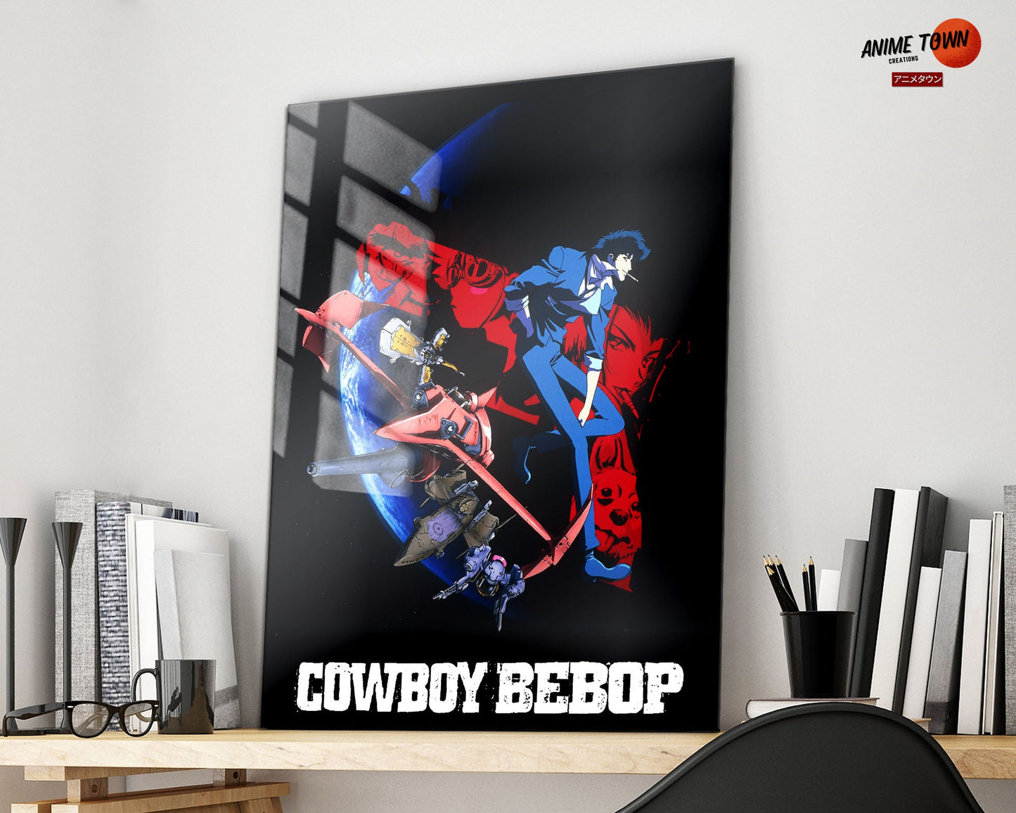 Anime Town Creations Metal Poster Cowboy Bebop Cover 11" x 17" Home Goods - Anime Cowboy Bepop Metal Poster