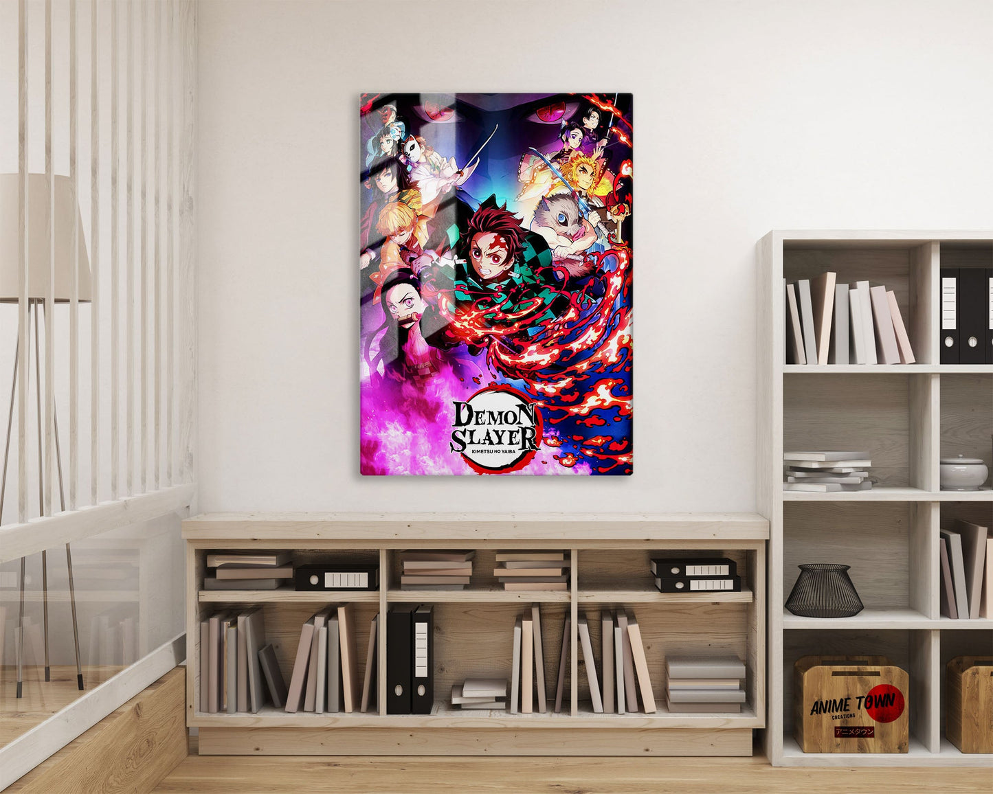 Anime Town Creations Metal Poster Demon Slayer Kimetsu no Yaiba 11" x 17" Home Goods - Anime Demon Slayer Metal Poster