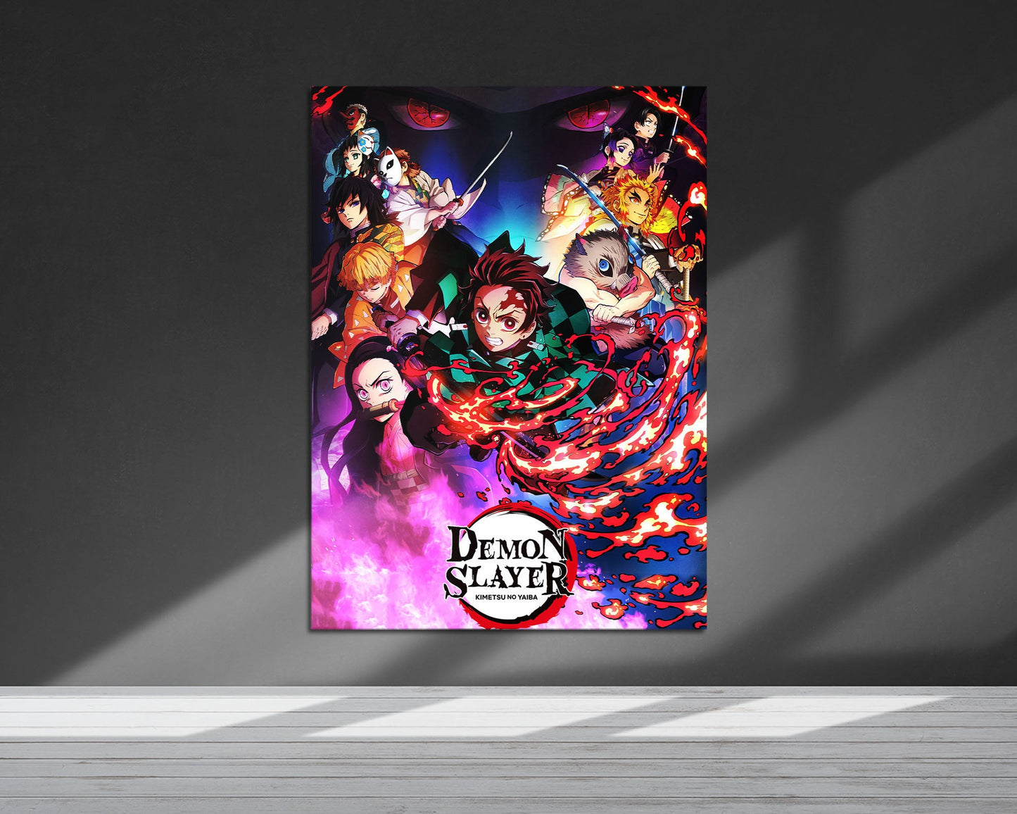 Anime Town Creations Metal Poster Demon Slayer Kimetsu no Yaiba 24" x 36" Home Goods - Anime Demon Slayer Metal Poster