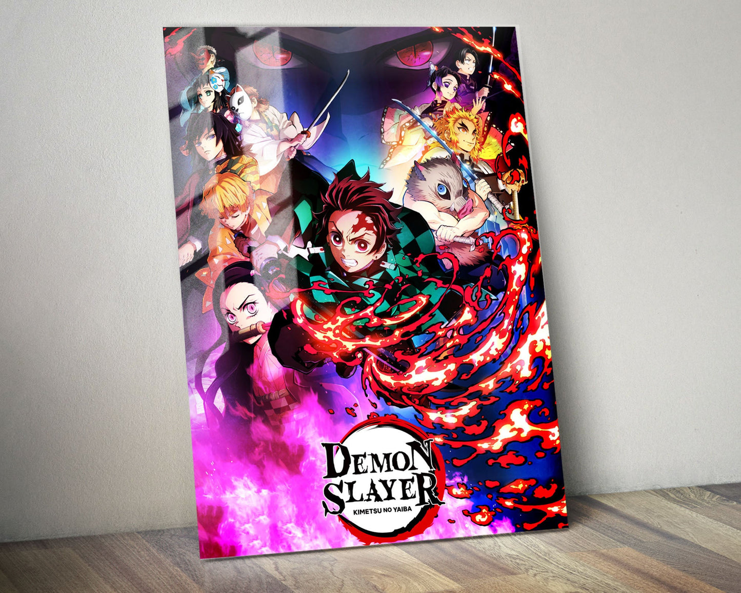 Anime Town Creations Metal Poster Demon Slayer Kimetsu no Yaiba 24" x 36" Home Goods - Anime Demon Slayer Metal Poster