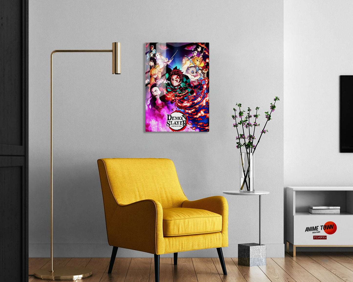 Anime Town Creations Metal Poster Demon Slayer Kimetsu no Yaiba 24" x 36" Home Goods - Anime Demon Slayer Metal Poster